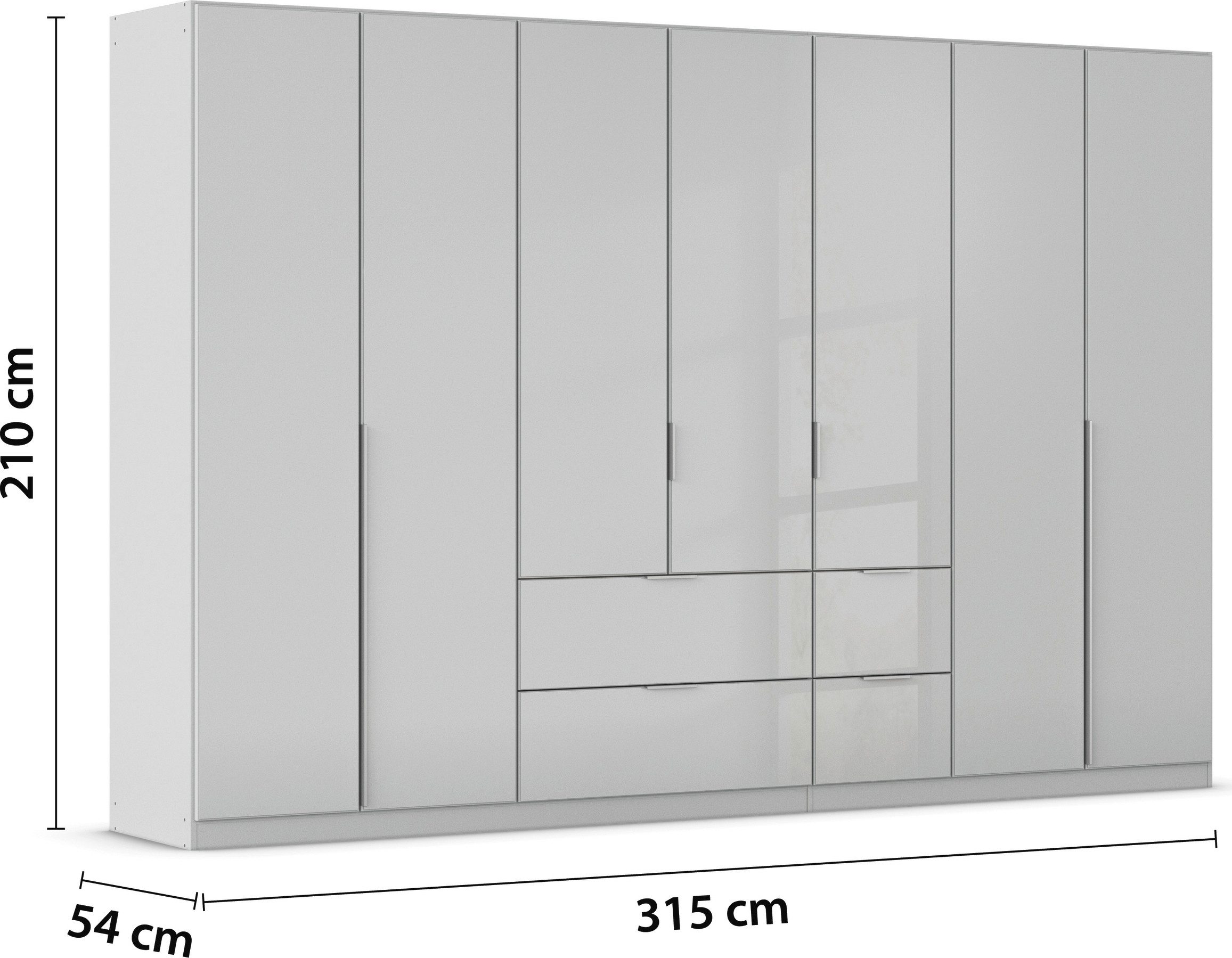 rauch Draaideurkast Kledingkasten kast garderobe AGORDO met glazen front