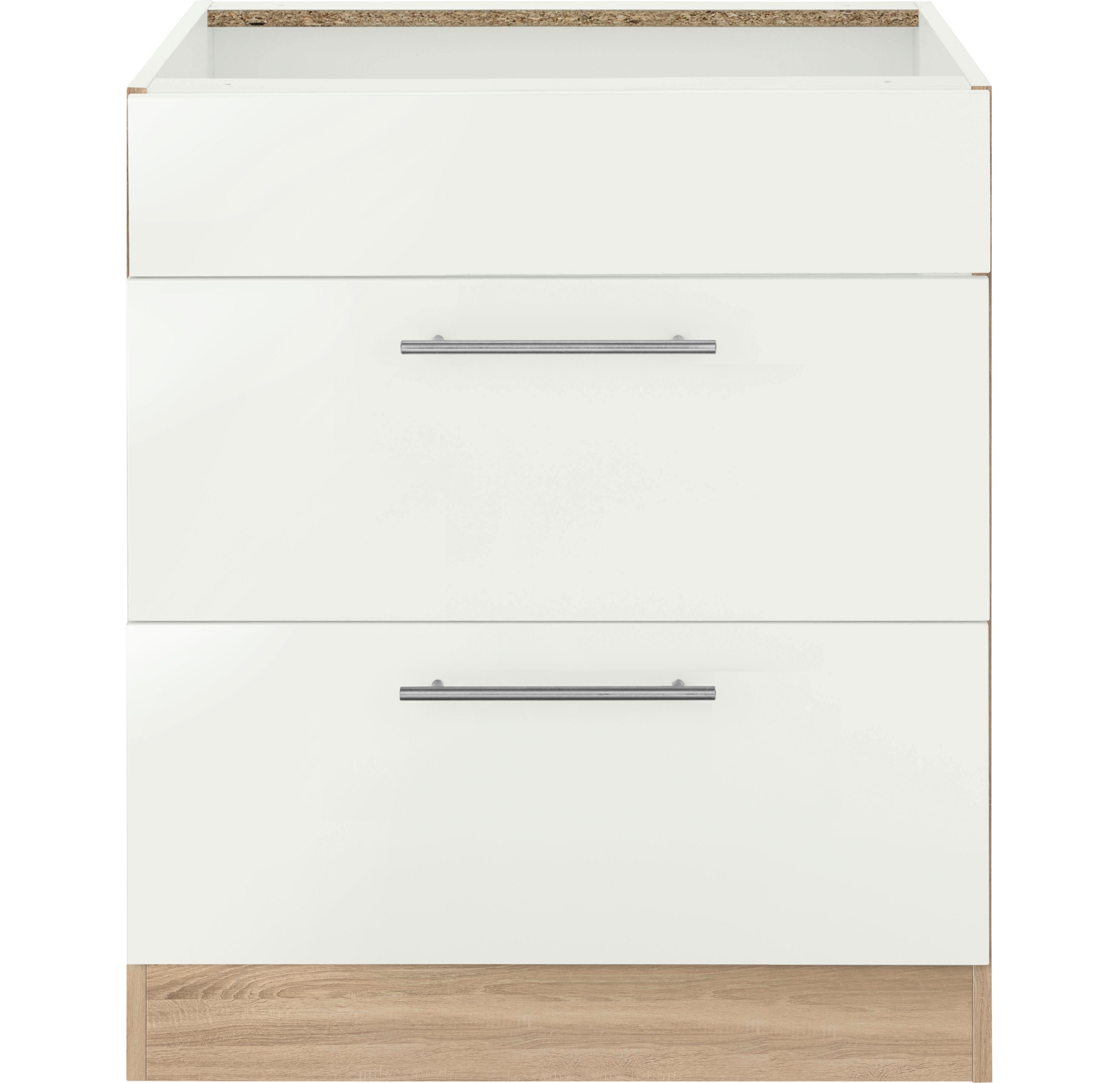 wiho Küchen Ombouwkast voor fornuis Cali 60 cm breed, zonder werkblad ombouwkasten beige
