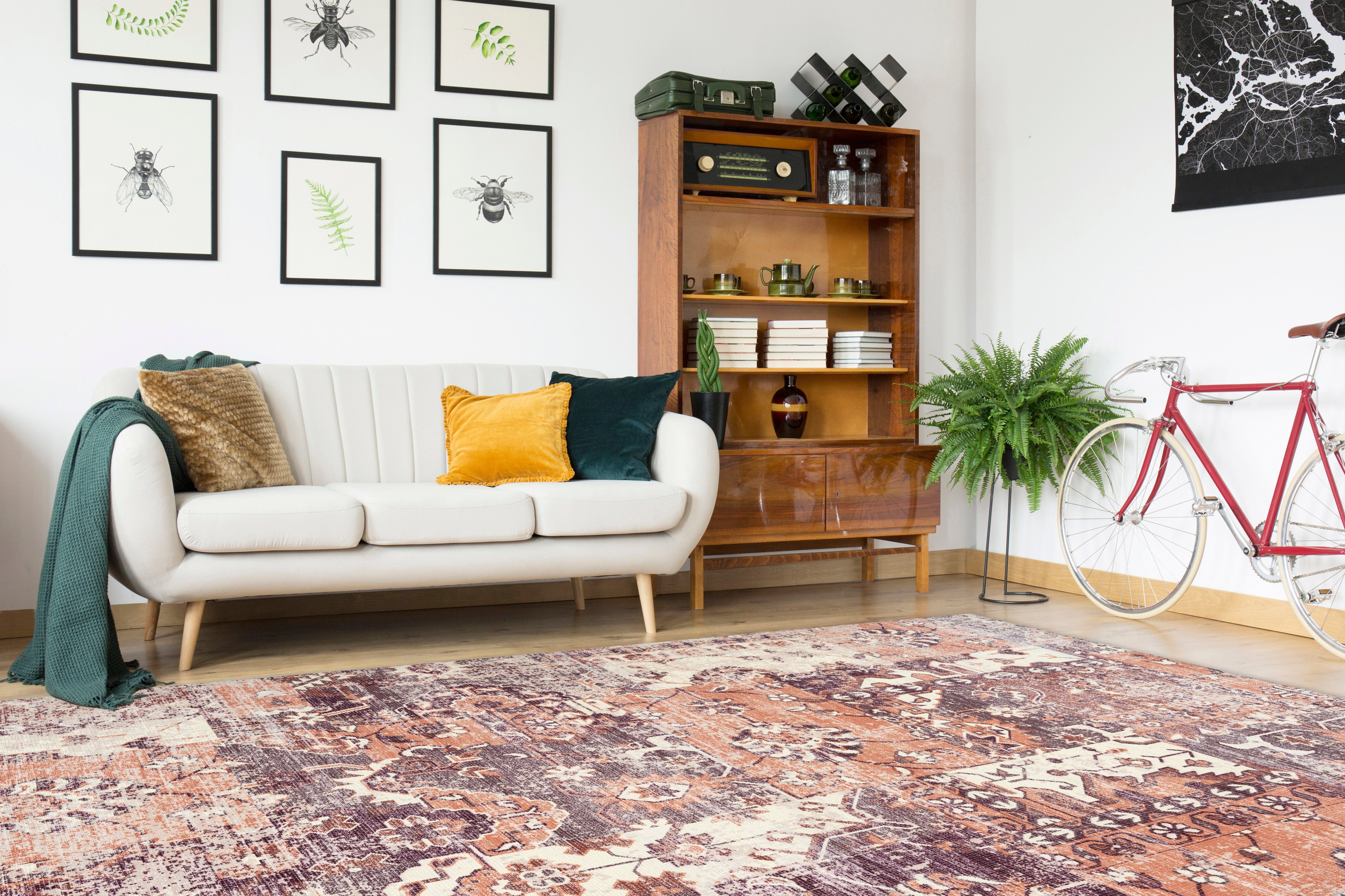 aRTE ESPINA Vloerkleed Indiana 400 Vintage-look, versterking door canvasrug, geschikt voor vloerverwarming