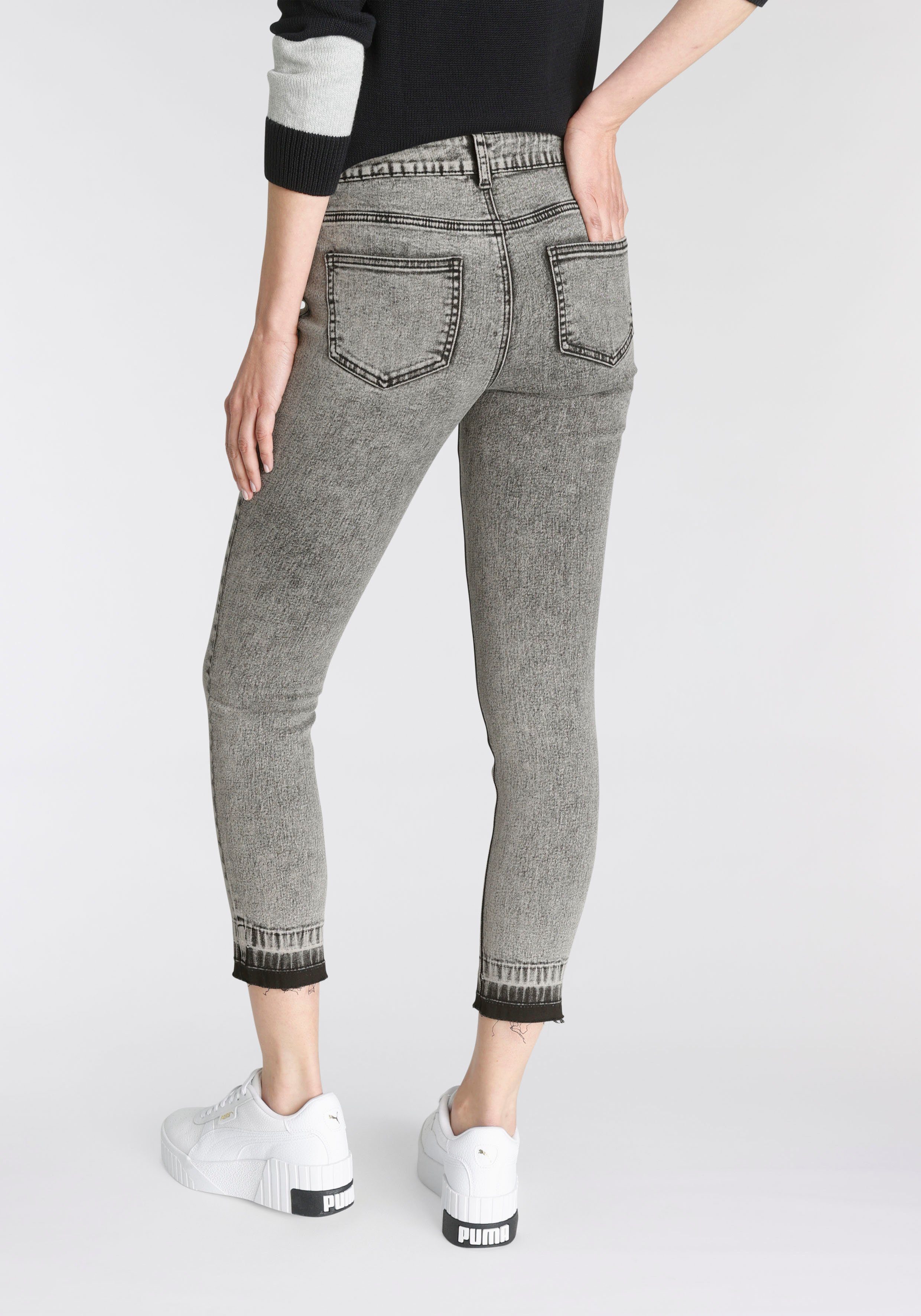 Arizona 7/8 jeans Moonwashed met open zoom