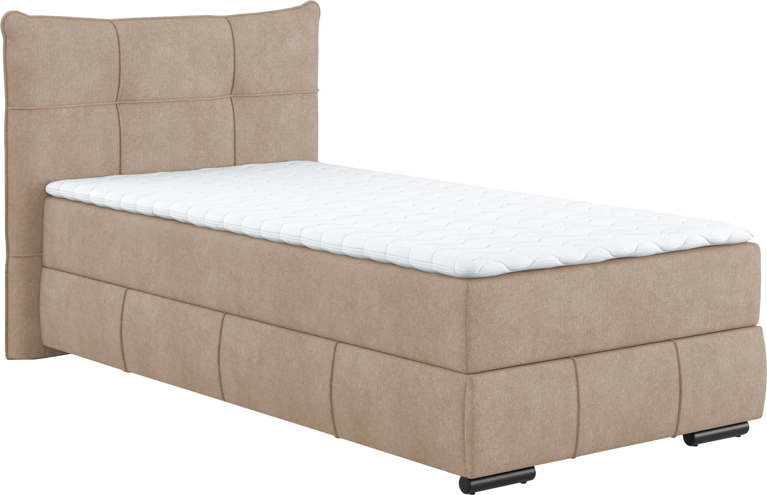 Mr. Couch Boxspring Brewdley met bedkist, incl. matras Topmatras en sierkussen, in verschillende hardheden beschikbaar