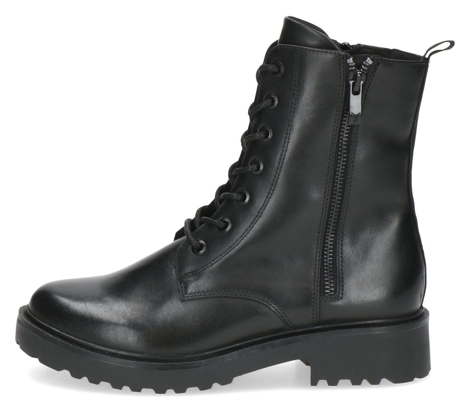 Caprice Laarsjes , blokhak, veterschoenen, veterschoenen, twee ritsen