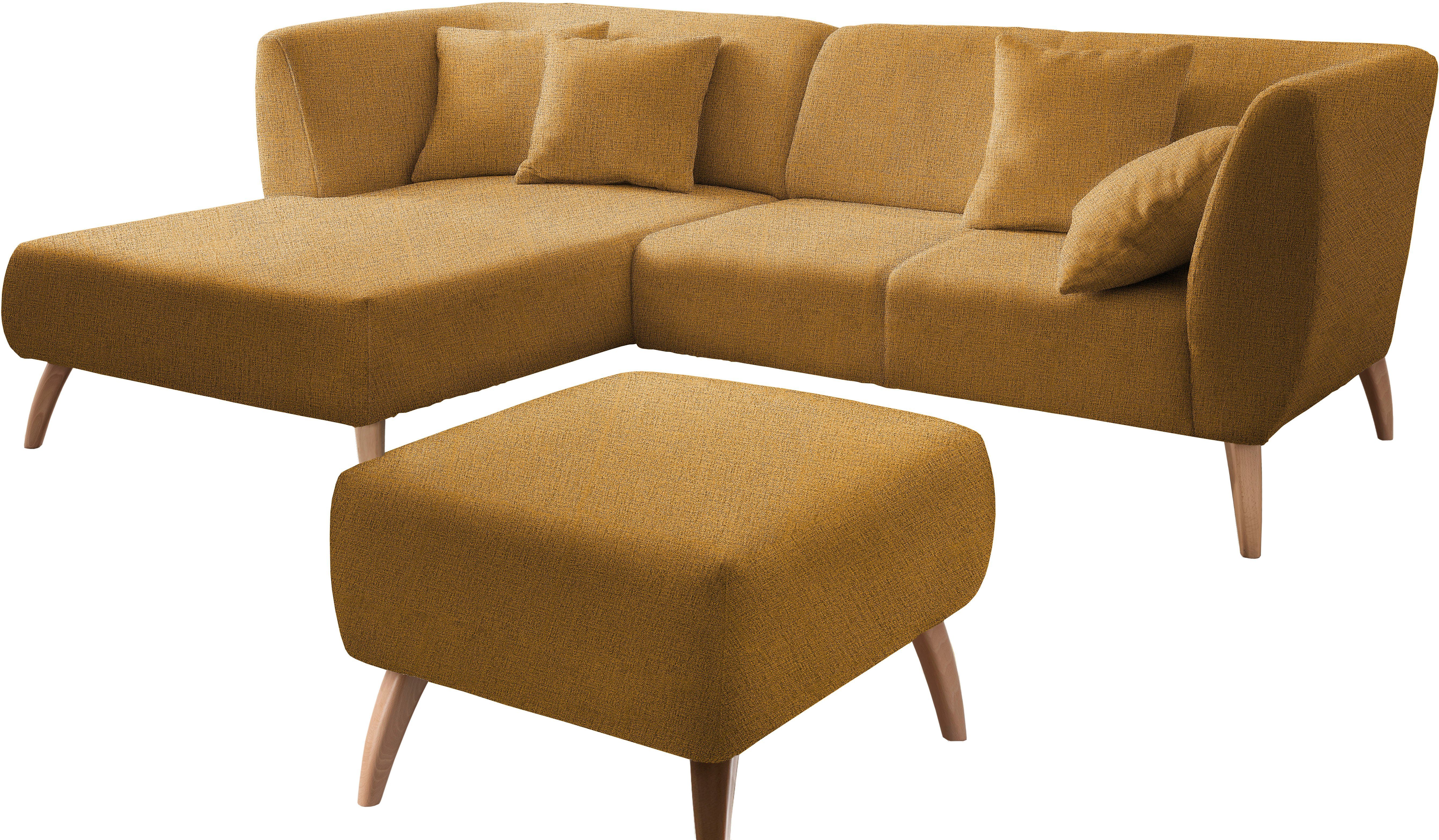INOSIGN Hoekbank Colori gestoffeerde meubelen met tijdloos elegante rugleuning. L-vorm
