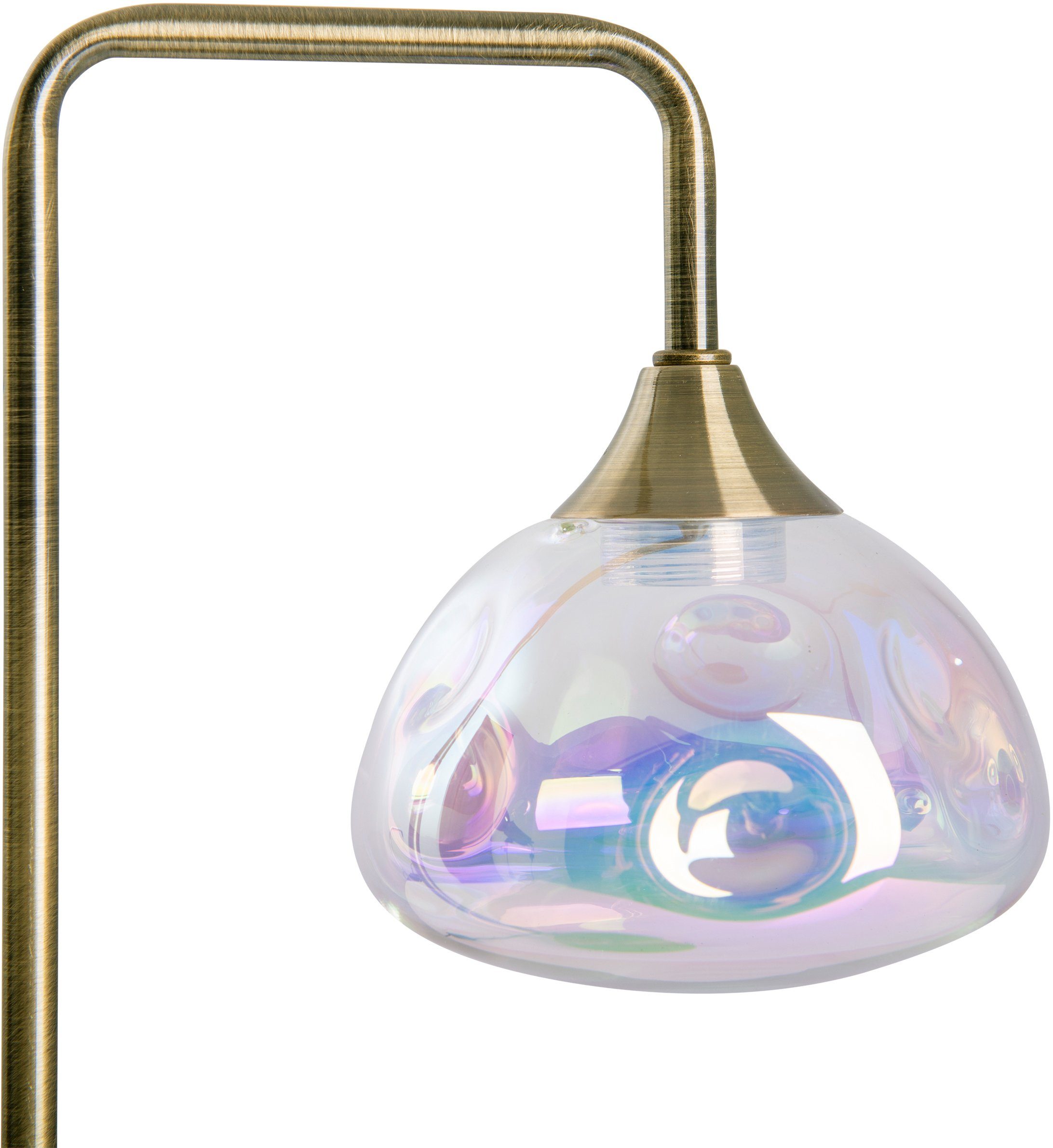 näve Led-tafellamp Varna 1 flg. iriserend glas incl. 6 leds warmwit frame messing (1 stuk)