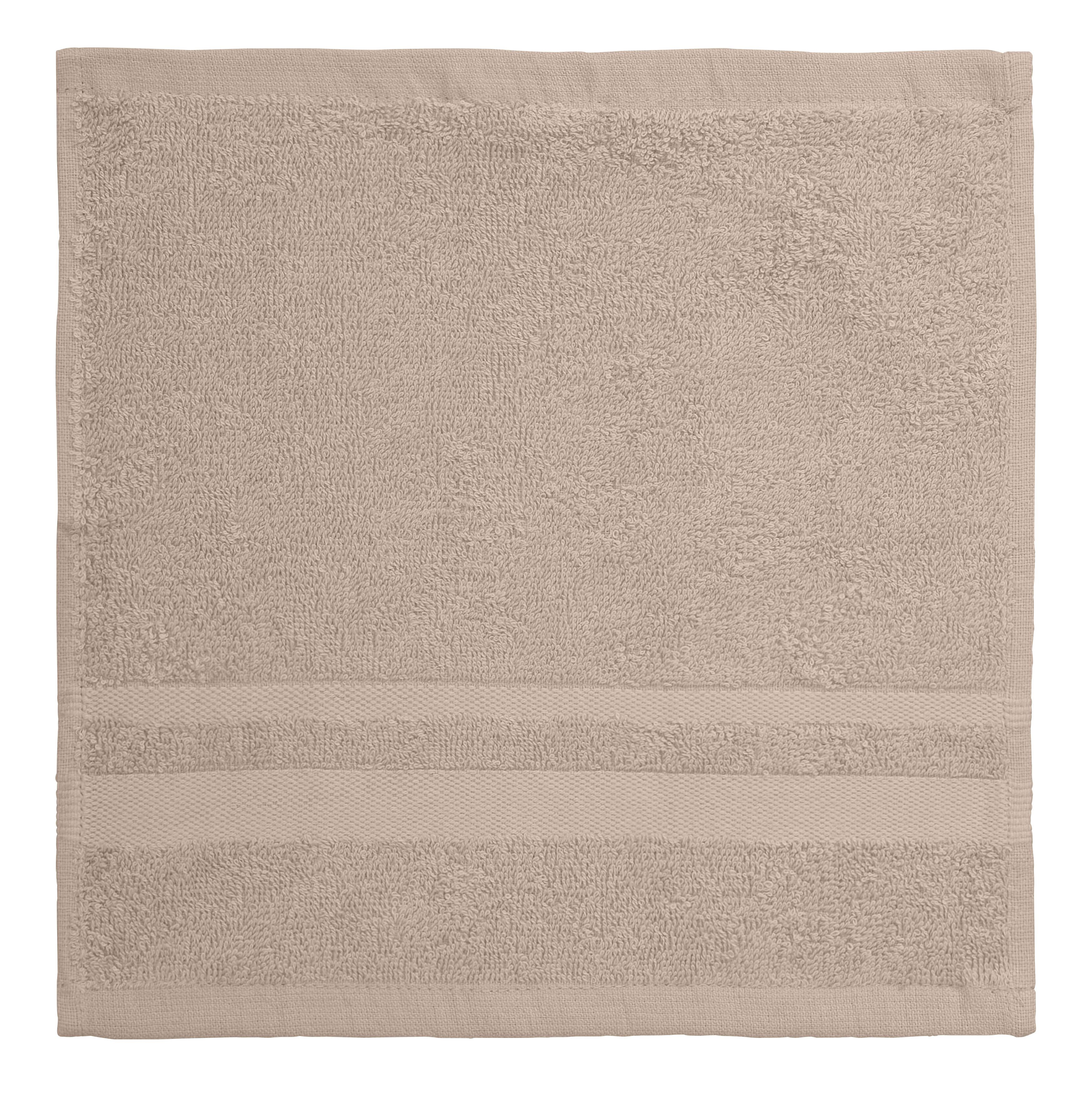 my home Washandje Vanessa Handdoeken met randdessin, 100% katoen, uni, zacht (set, 10-delig)