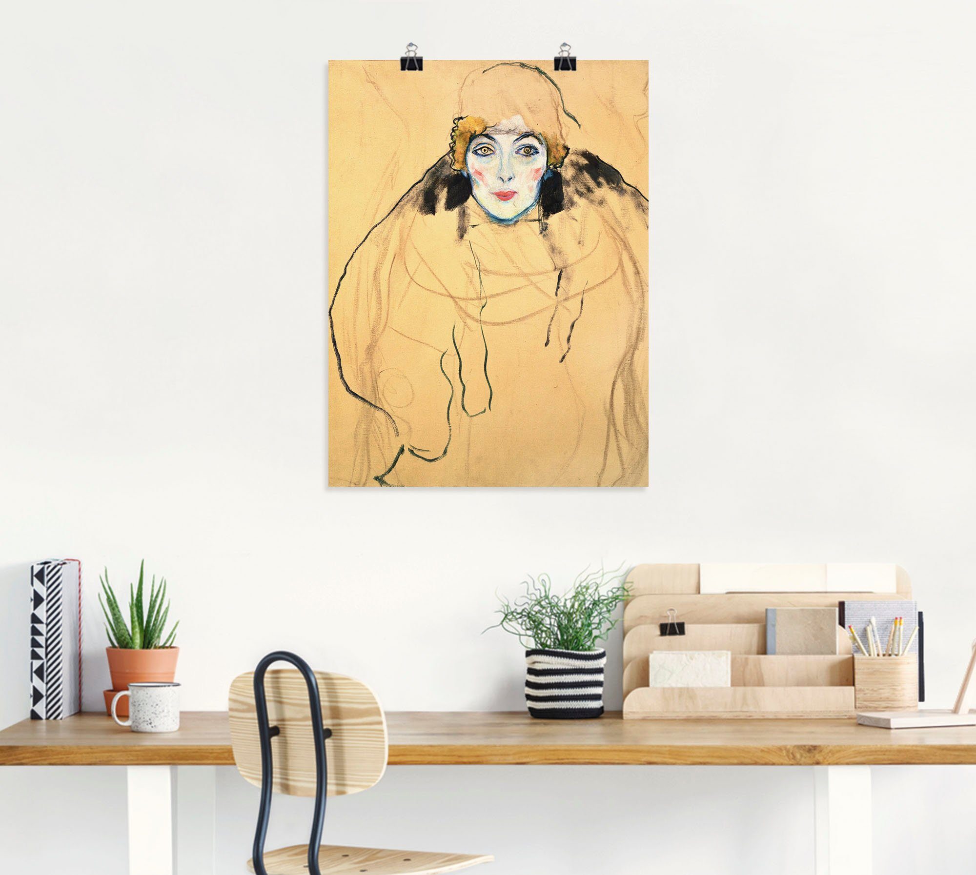 Artland Artprint Damesafbeelding en face (vrouwenhoofd) als artprint op linnen, muursticker of poster in verschillende maten