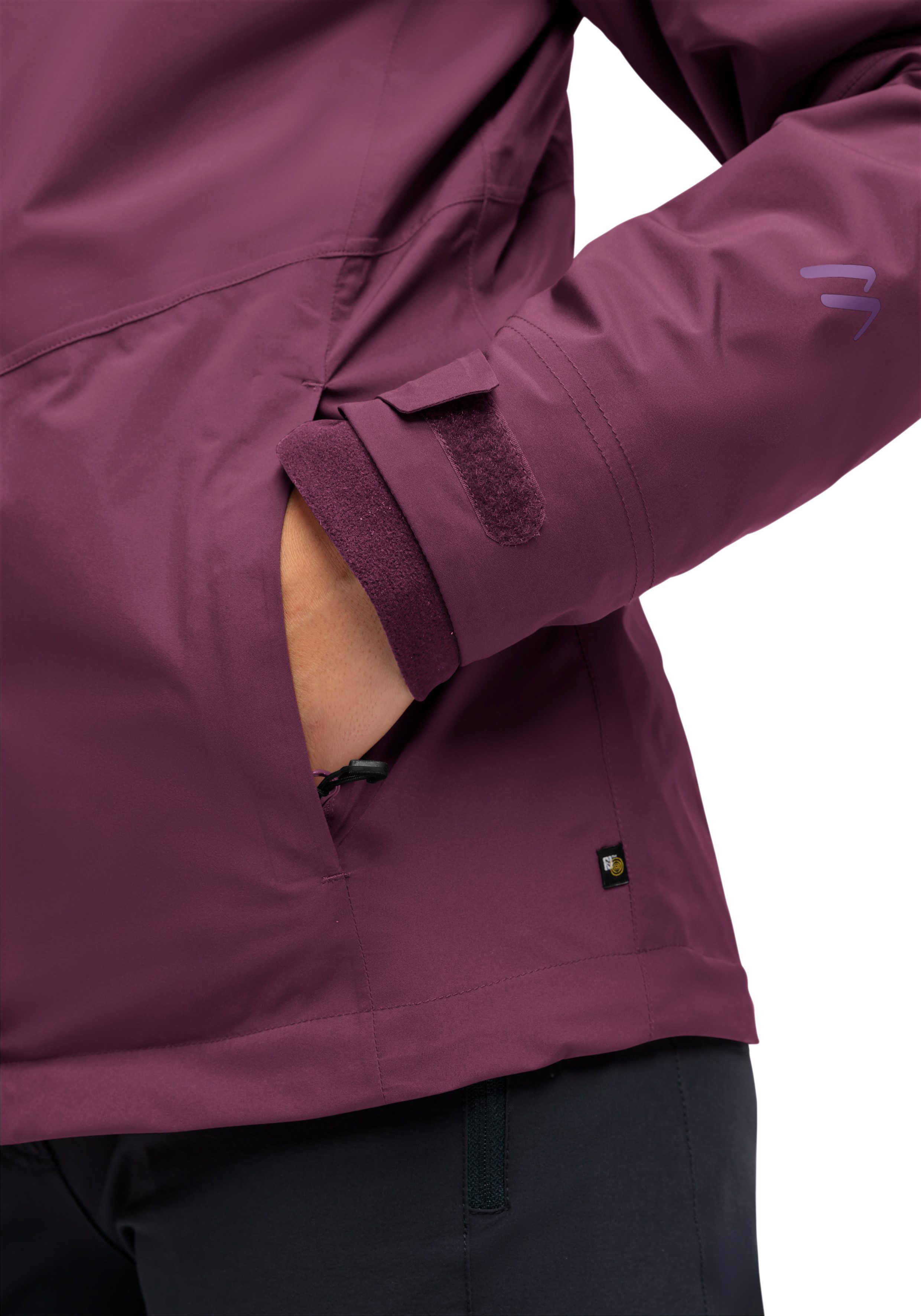 Maier Sports Functioneel jack Metor 3in1 W Dames outdoorjas waterdicht ritszakken capuchon