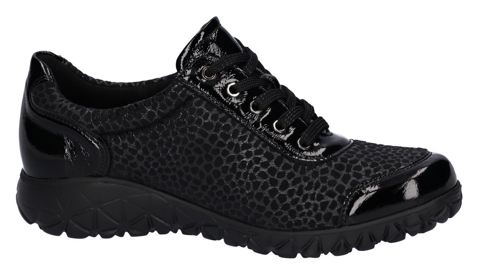 Waldläufer Sneakers HAVY-SOFT in materiaalmix, h-breedte, vrijetijdsschoen, lage schoen, veterschoen
