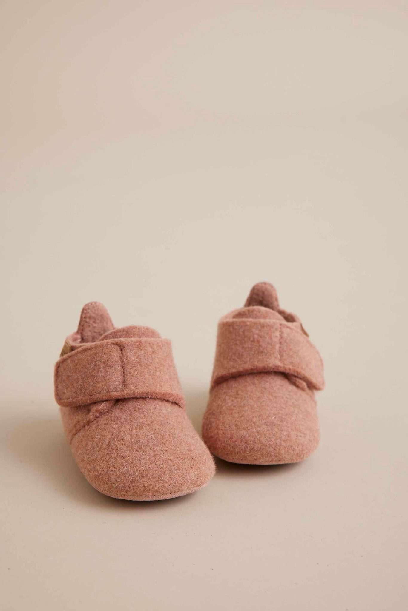 Bisgaard Pantoffels Bisgaard Baby Wool Wagen schoen, babyschoen, instapschoen met klittenbandsluiting