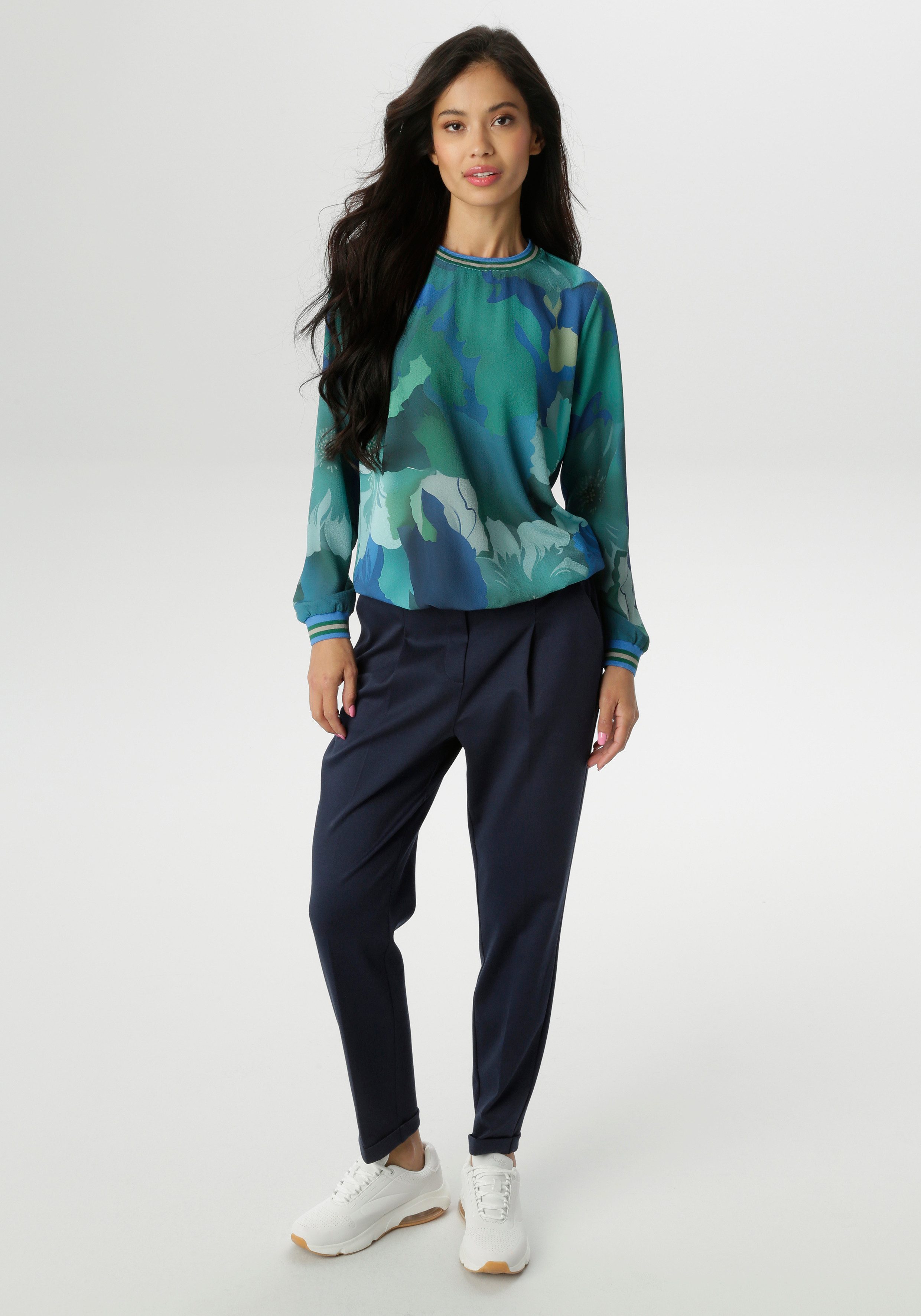 Aniston SELECTED Comfortbroek met plooien