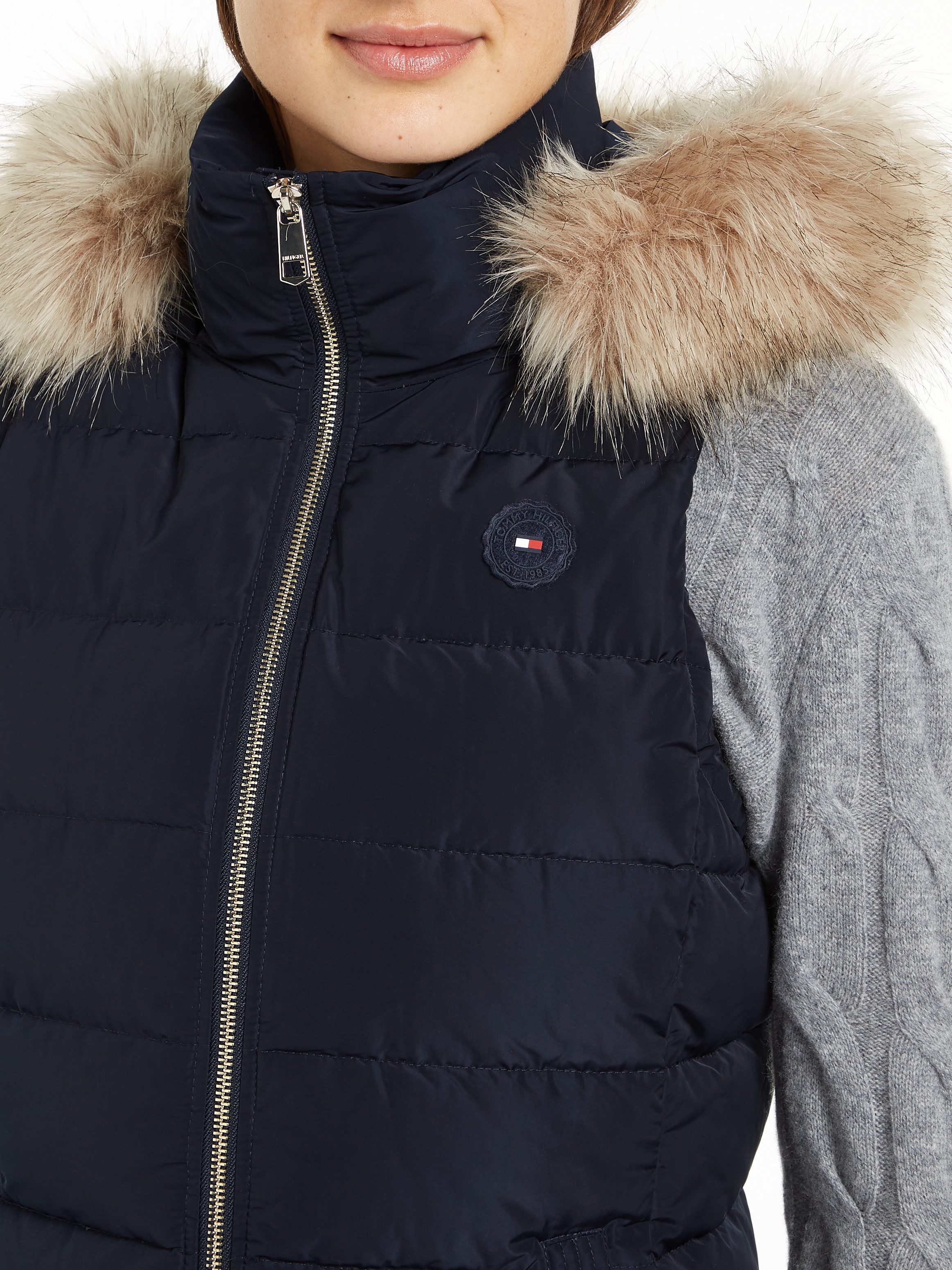 Tommy Hilfiger Bodywarmer HERITAGE DOWN TYRA VEST WITH FUR