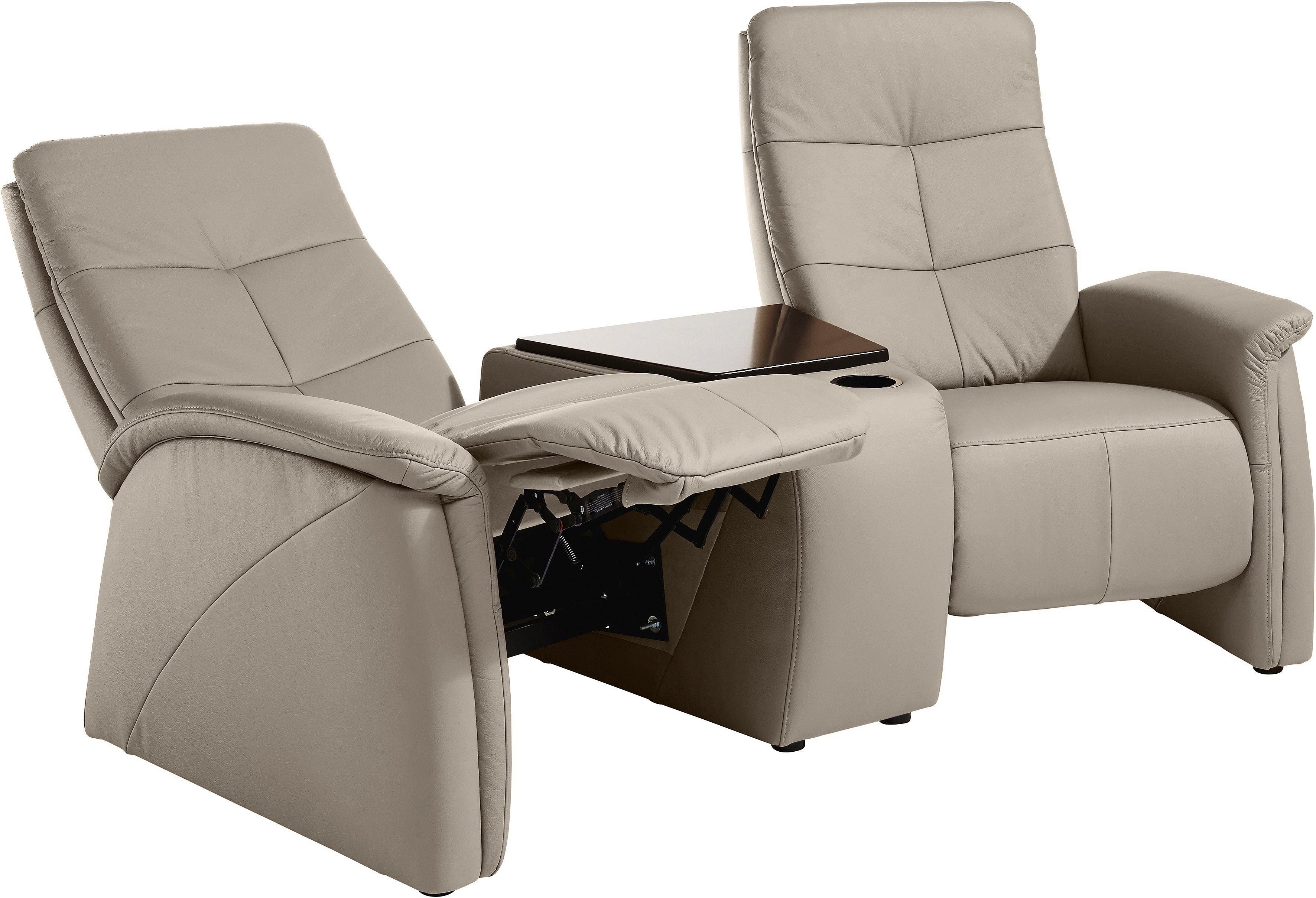 exxpo - sofa fashion 2-zitsbank Tivoli, bioscoopbank, comfortabel met relaxfunctie, geïntegreerd tafelplateau en bergruimte