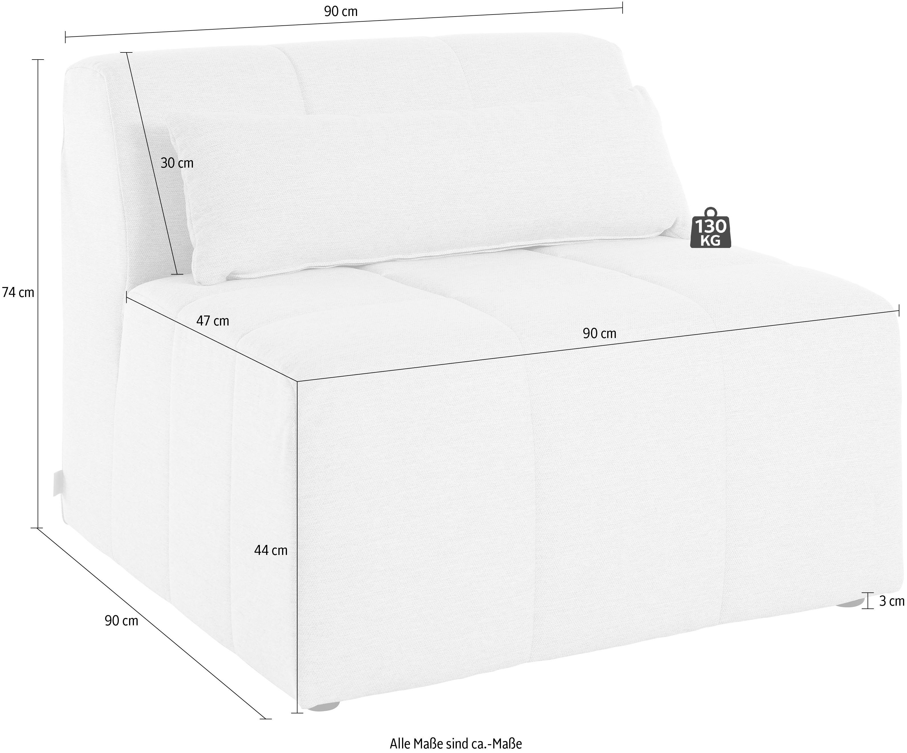 LeGer Home by Lena Gercke Bank-middenelement Maileen apart plaatsbaar of stevig te verbinden met andere modules van de serie