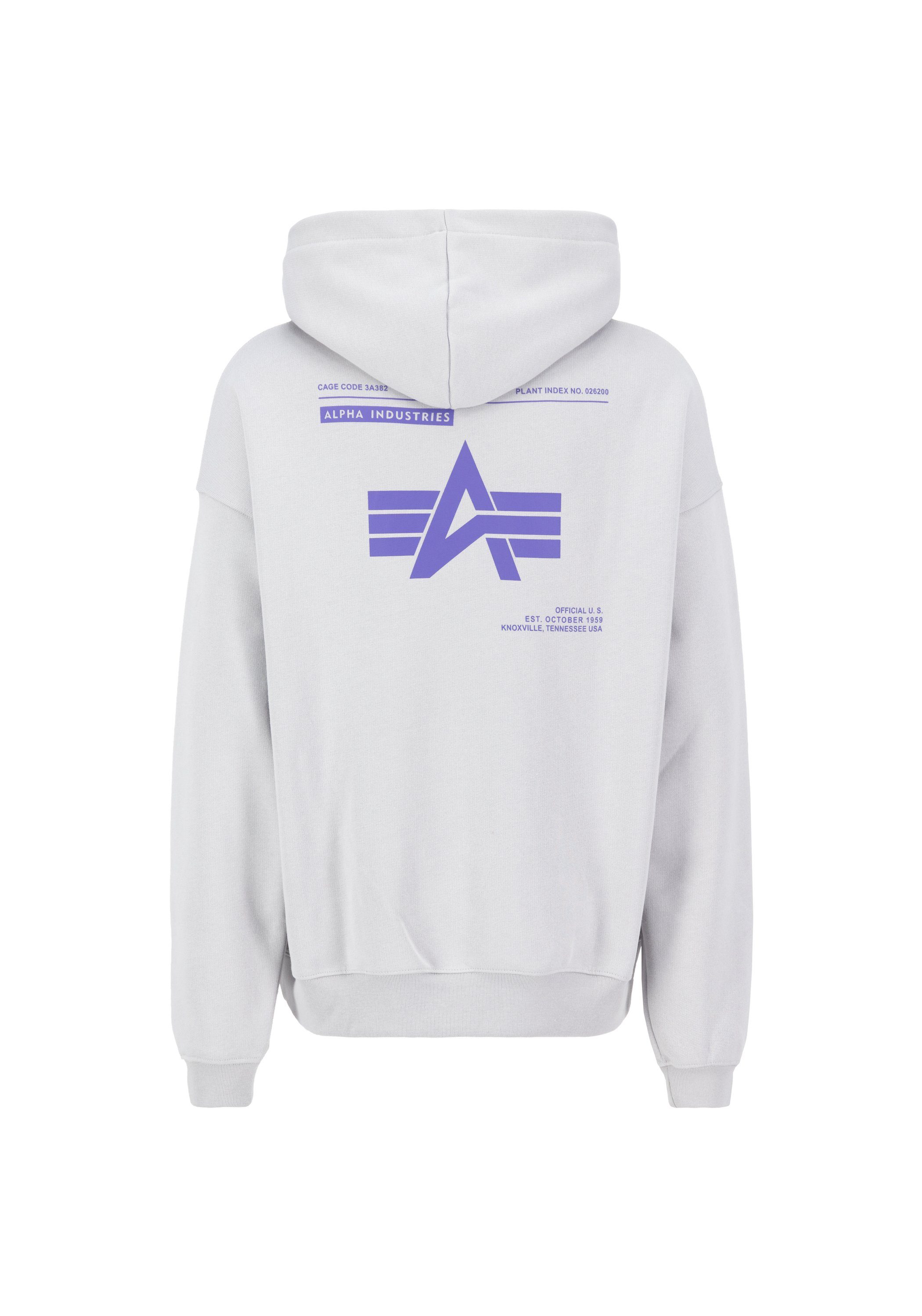 Alpha industries Hoodie met extra brede schouders en kangoeroezak