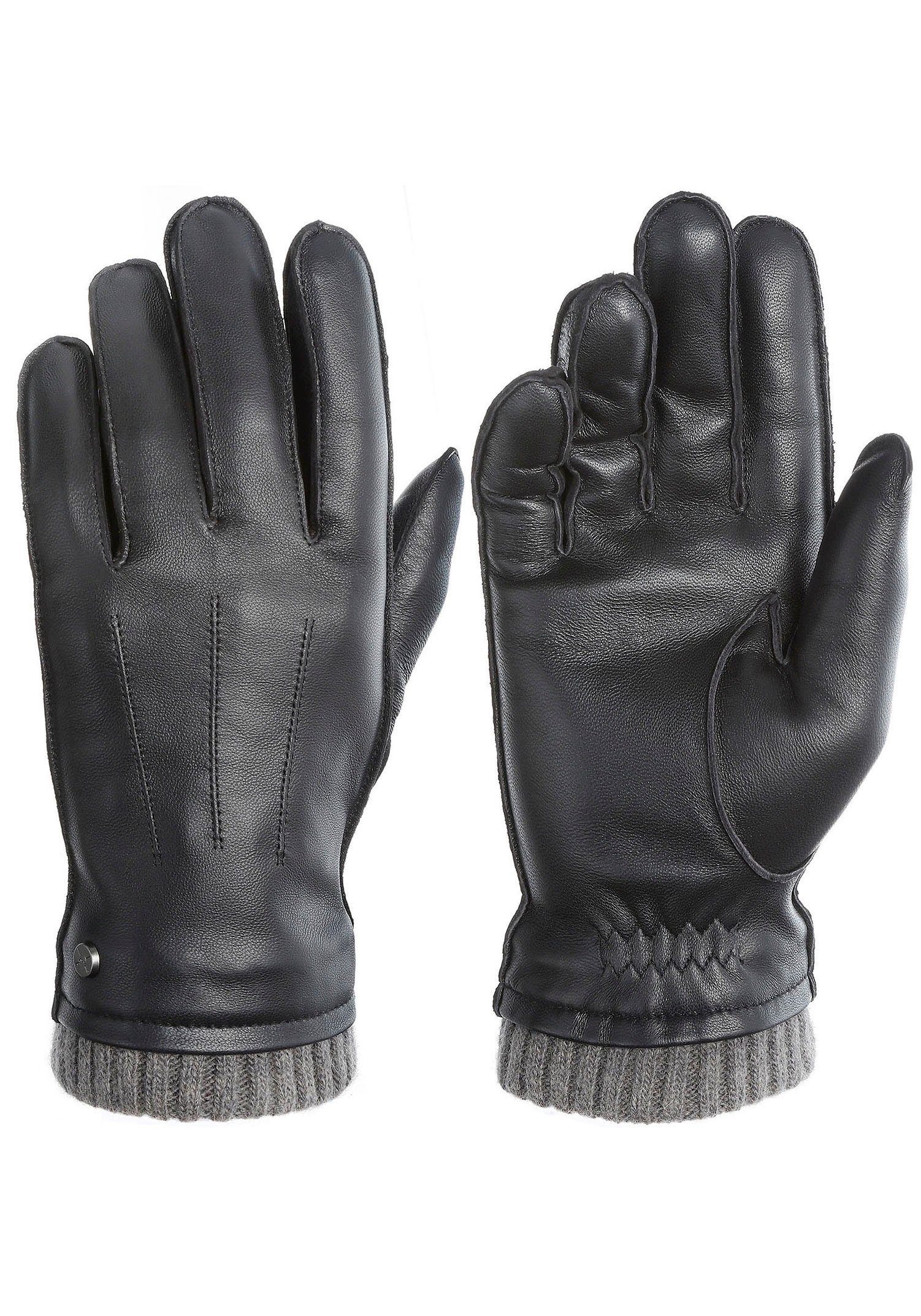 PEARLWOOD Leren handschoenen Jackson decoratieve naden