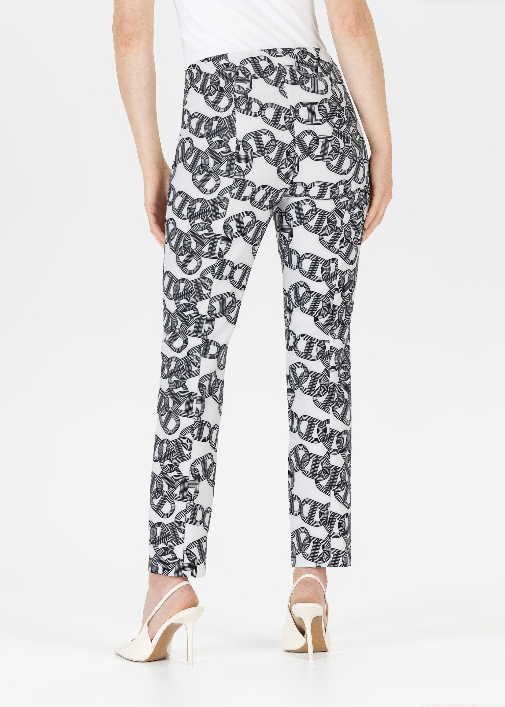Stehmann Stoffen broek met grafisch patroon