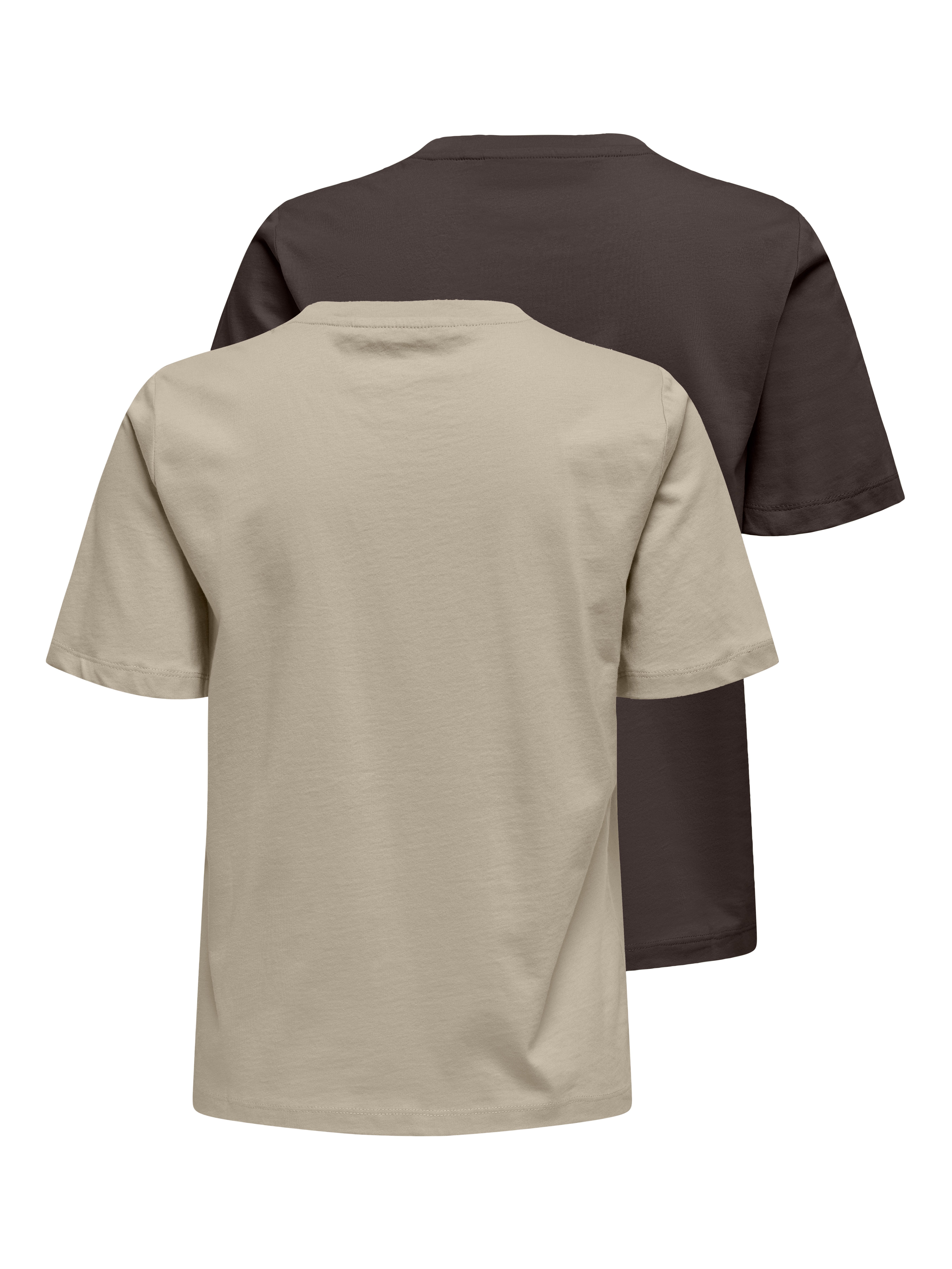 Only Shirt met korte mouwen ONLONLY S/S TEE NOOS 2 PACK (set, 2-delig)