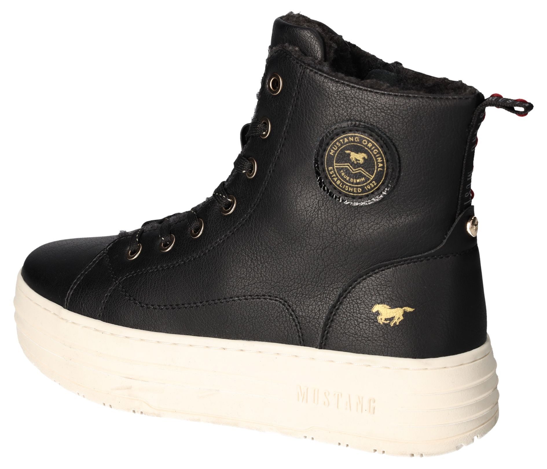 Mustang Shoes Winterlaarzen , plateauboots, enkellaars, high top sneaker met binnenrits