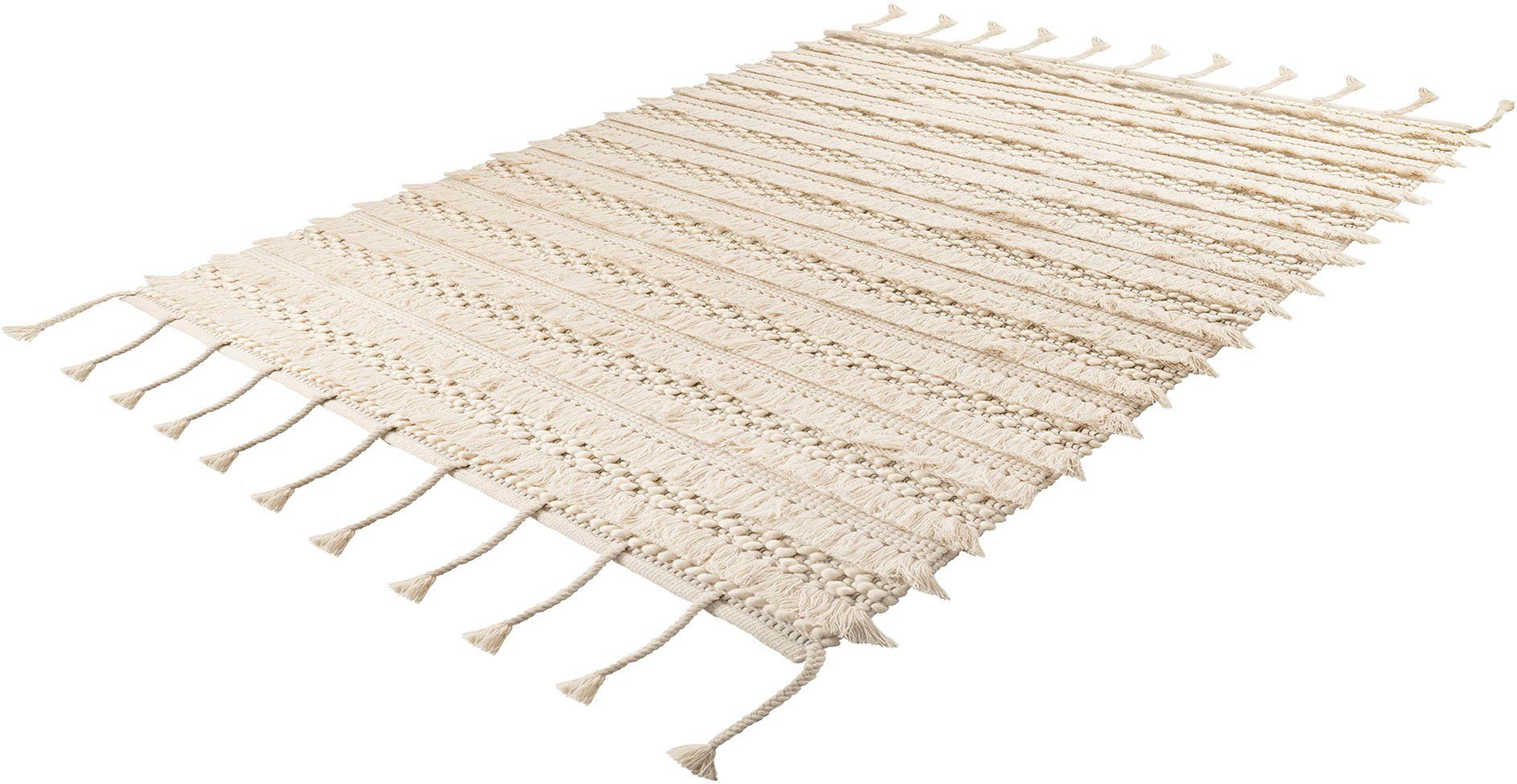me gusta Wollen kleed Bohist 325 wollen vloerkleden maat 160 cm x 230 cm x 18 mm beige