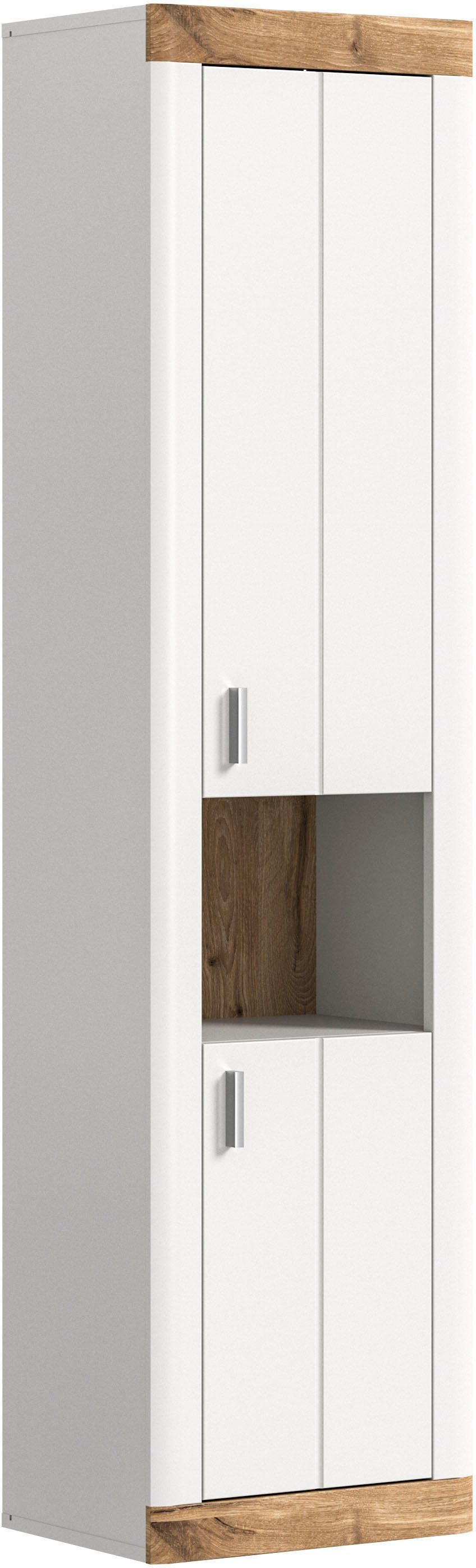 Home affaire Hoge kast Landsby, breedte 45 cm, 2 deuren (verwisselbare deurstop), 2 planken (1 stuk)