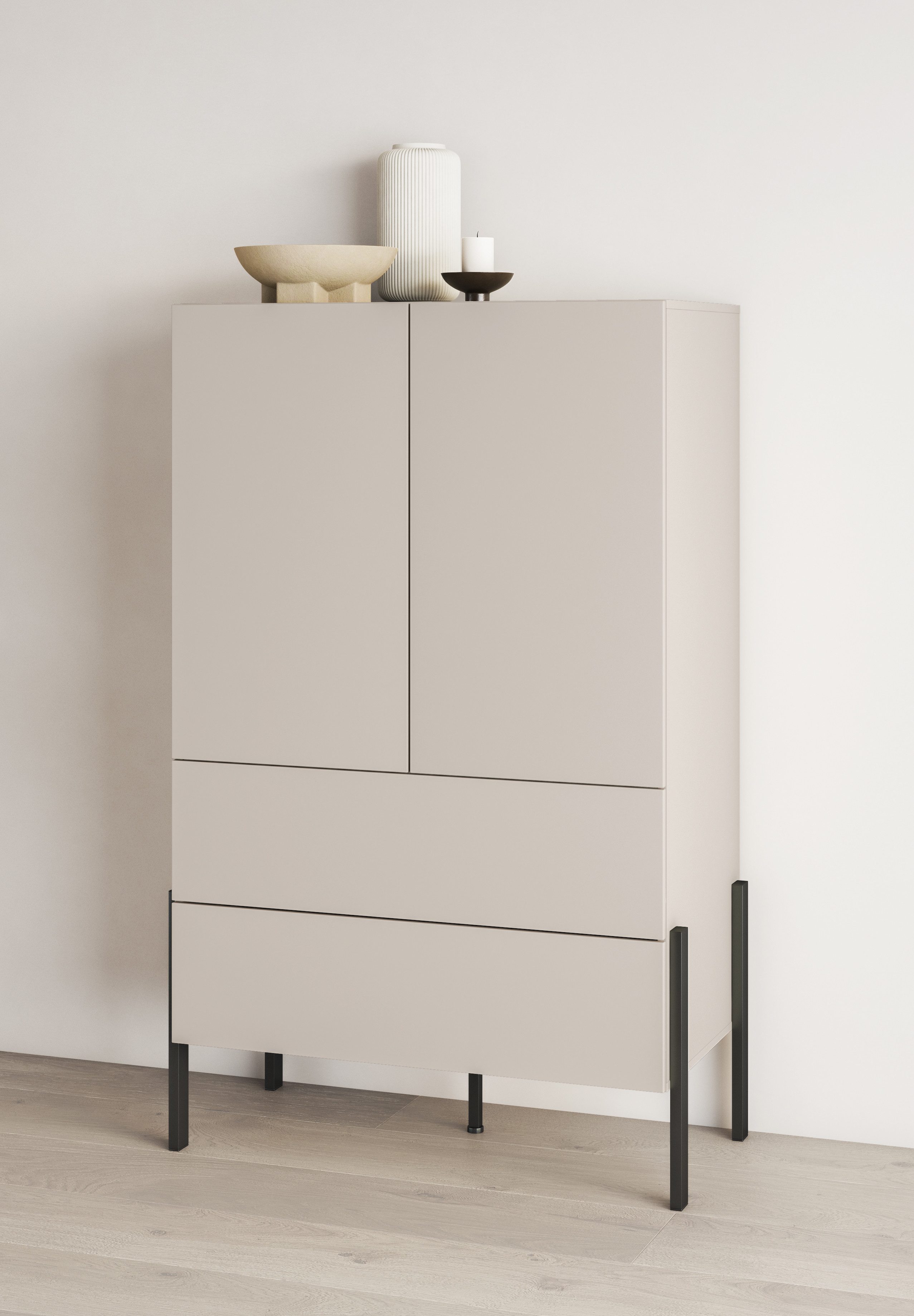 INOSIGN Waskast Mertzon, breedte 90 cm, moderne greeploze kledingkast