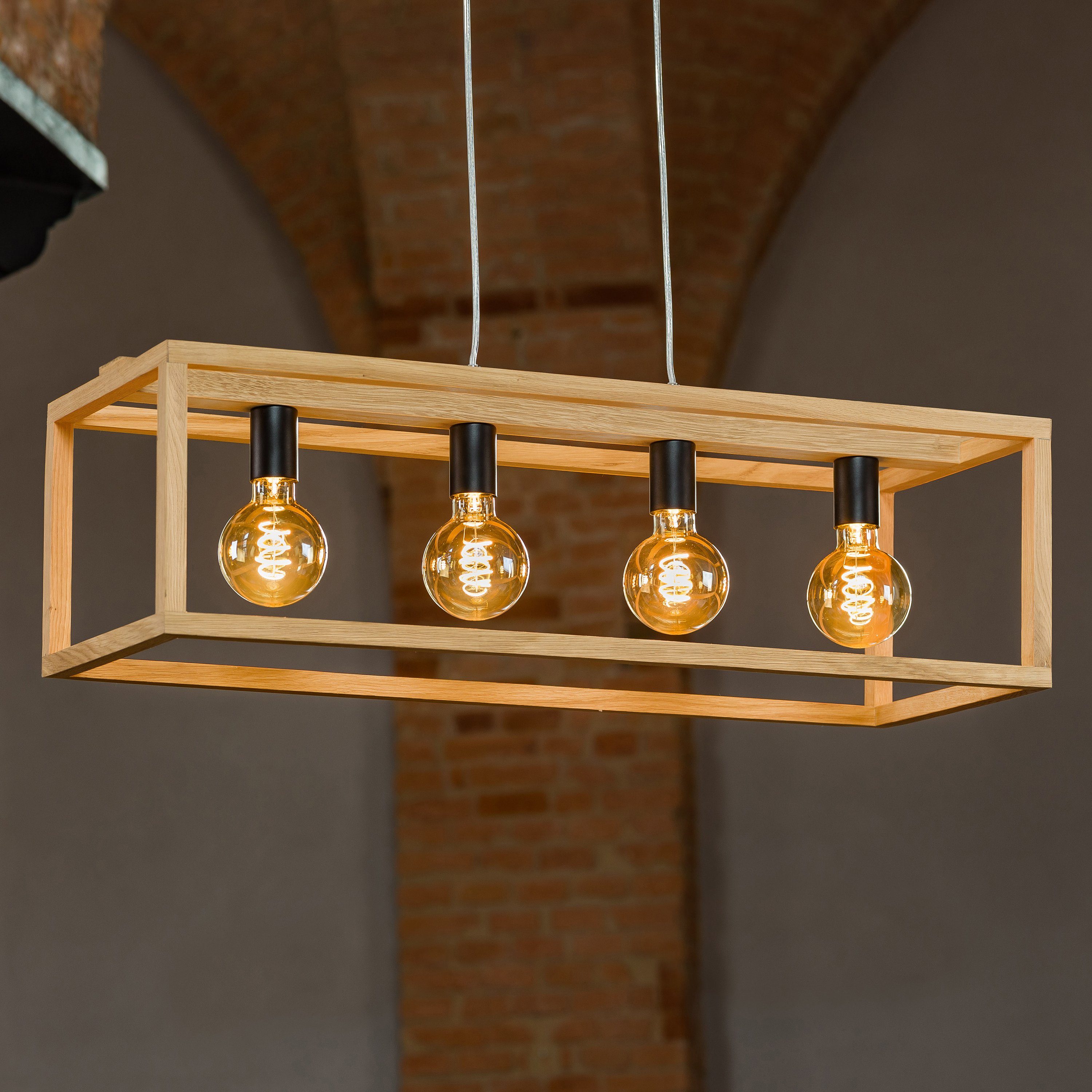 SPOT Light Hanglamp KAGO Hanglamp, natuurproduct van eikenhout, duurzaam