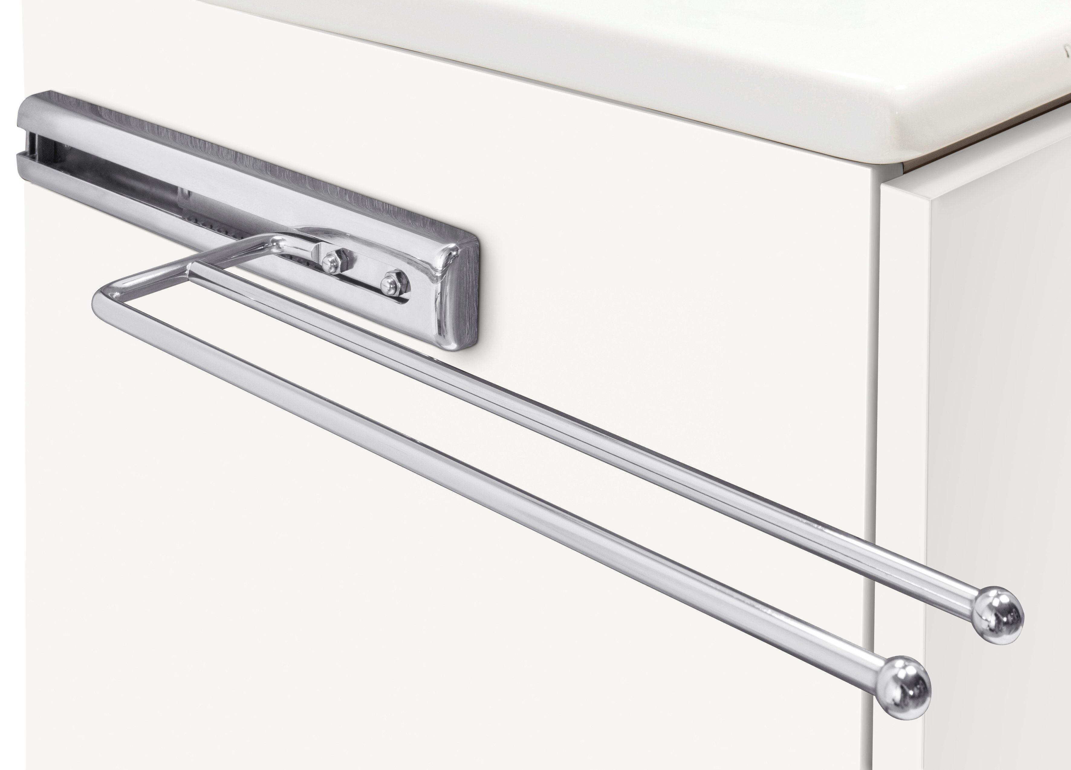 OPTIFIT Badkamerserie Napoli met contrastkleurige kastelement en soft-closefunctie (set)