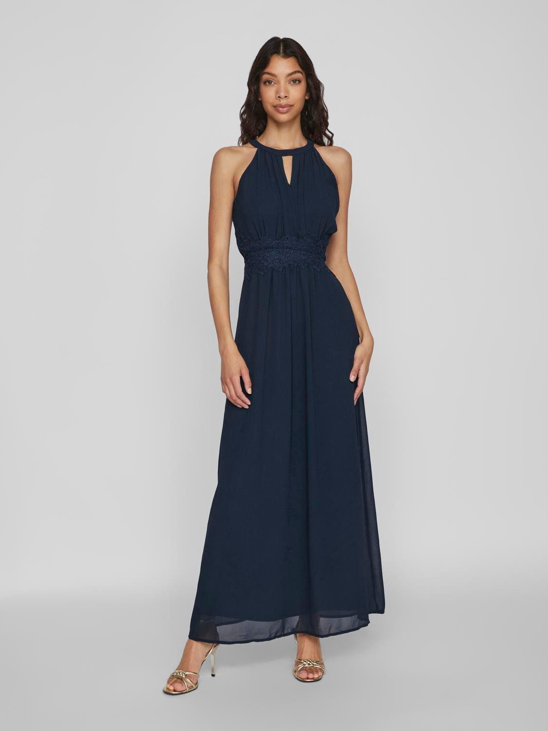 Vila Maxi-jurk VIMILINA HALTERNECK MAXI DRESS - NOOS