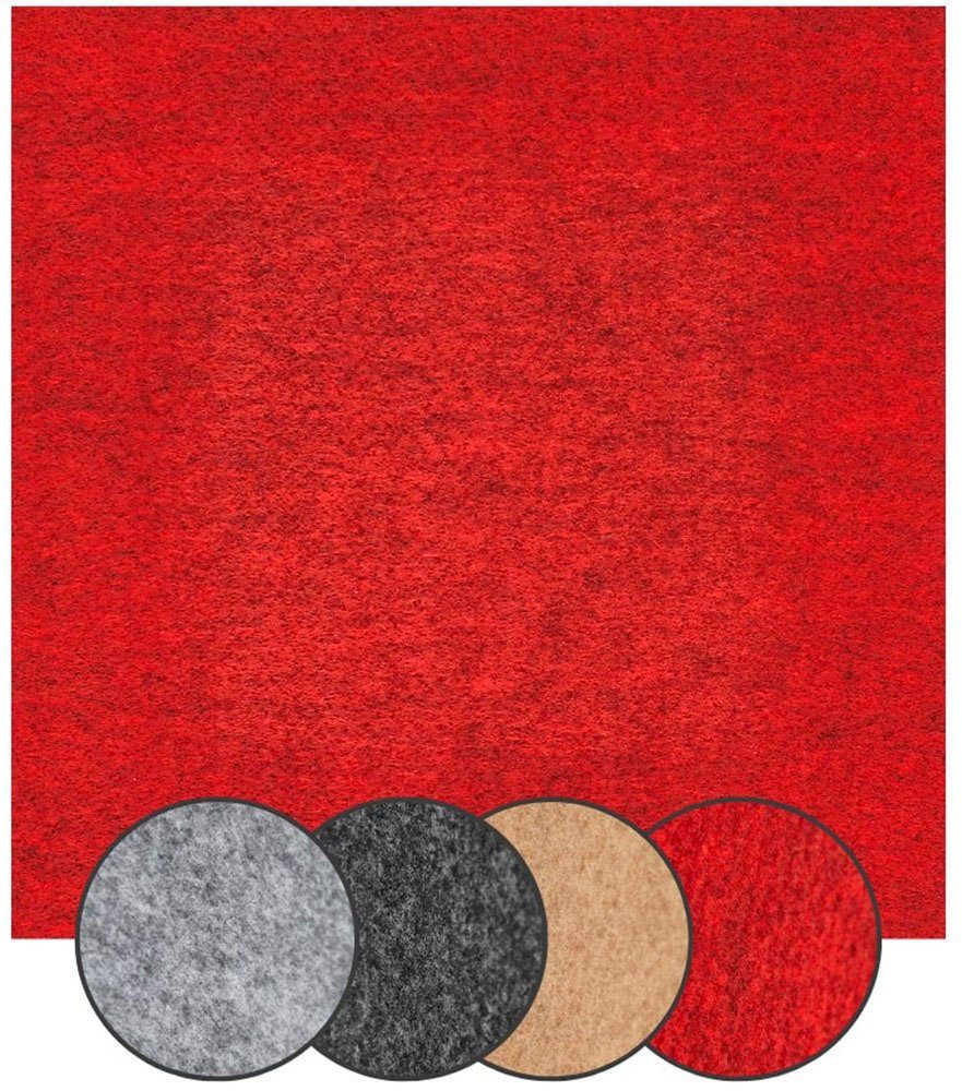 andiamo tapijttegel skandi naaldvilt 40x40 cm, 25 stuks (4 m²), 50 stuks (8 m²) of 100 stuks (16 m²) (set) rood