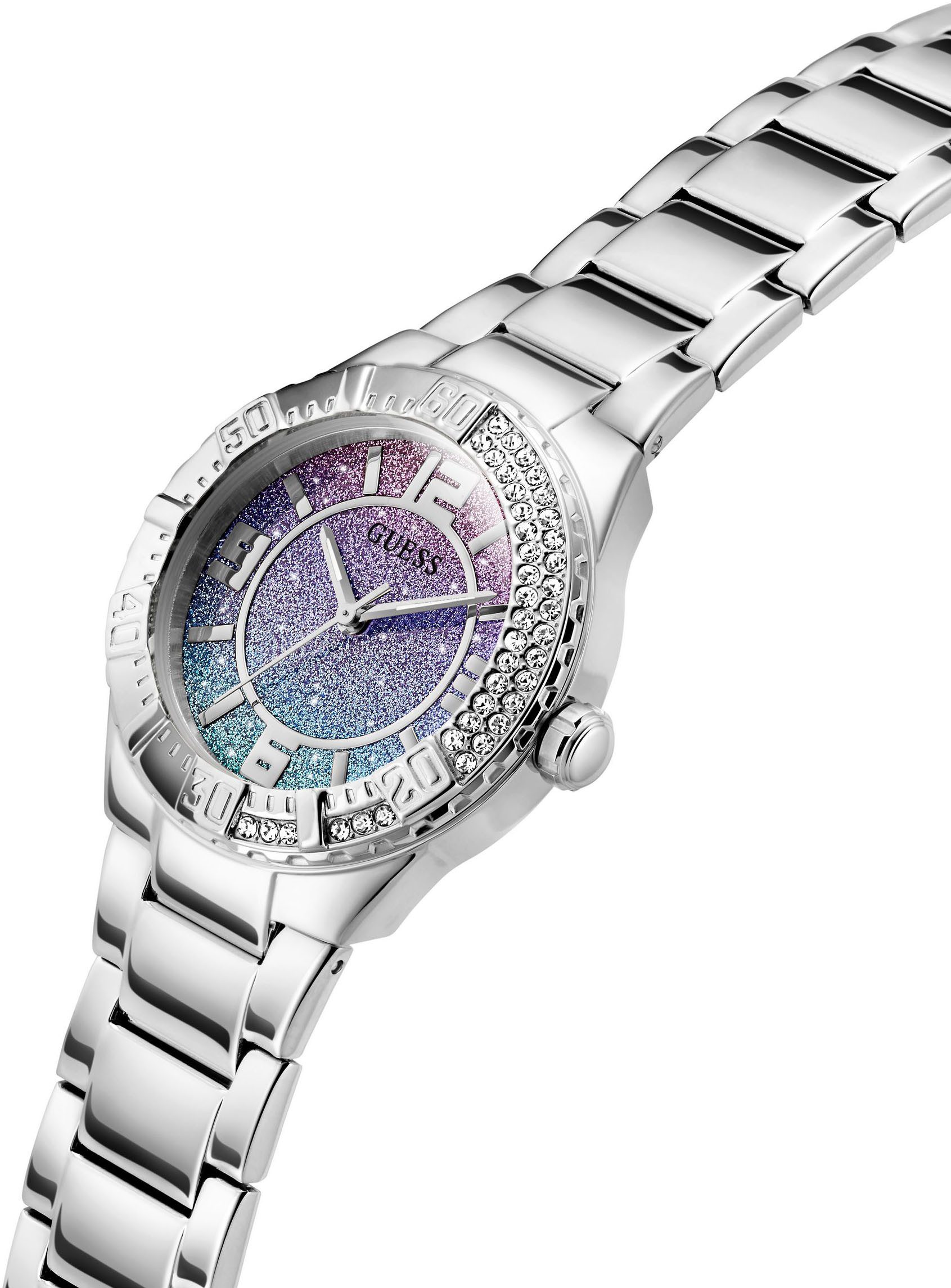 Guess Kwartshorloge Sangria Horloge, dameshorloge, stalen armband