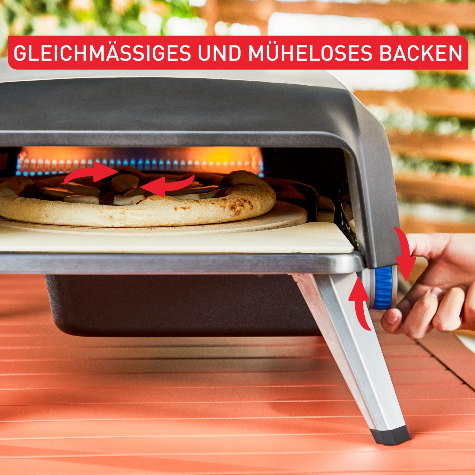 Tefal Pizza-oven JM4130 Pizza Pronto met draaiende pizzasteen en pizzaschop