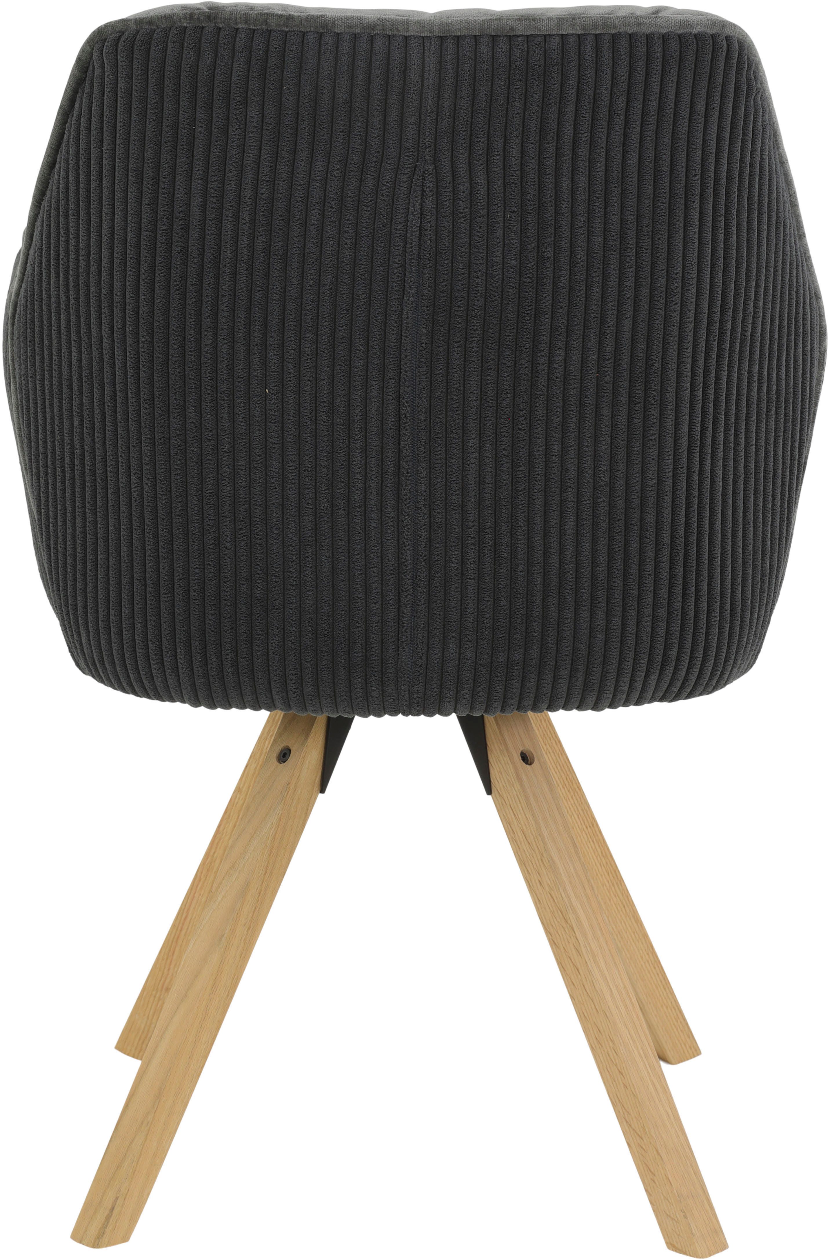 HELA Eetkamerstoel BEATRIX Auto-return 270°, frame massief hout, materiaalcombinatie (set, 2 stuks)