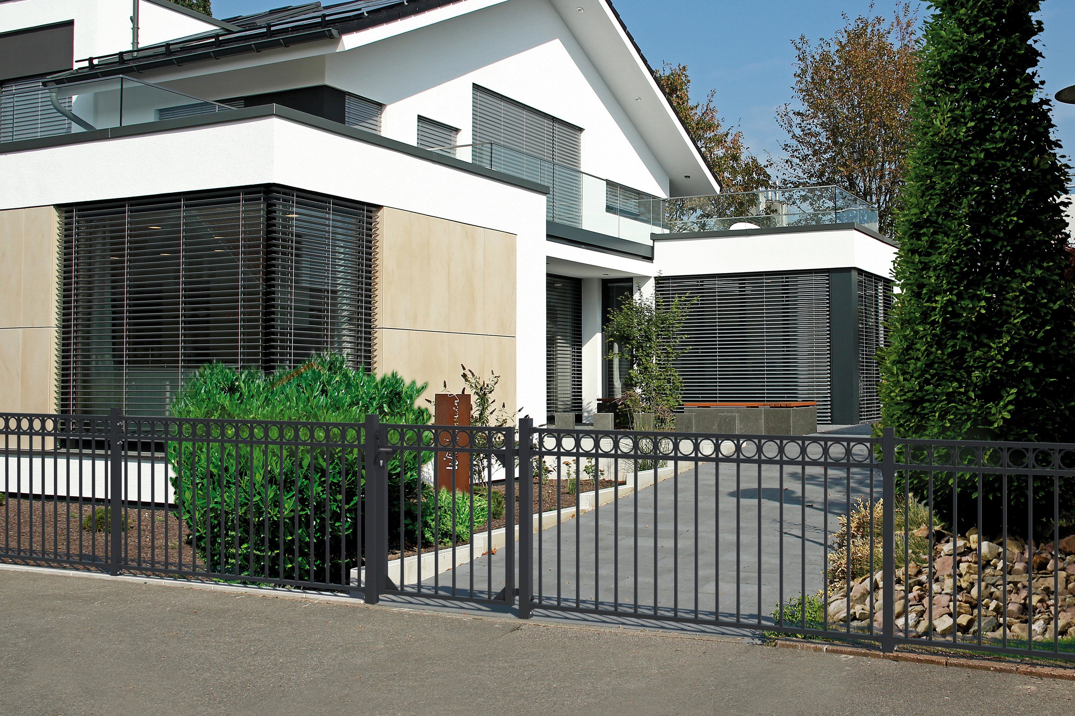 GAH Alberts Metalen hek Circle Hoogte: 100 en 120 cm, totale lengte: 10 m, om vast te schroeven (set)