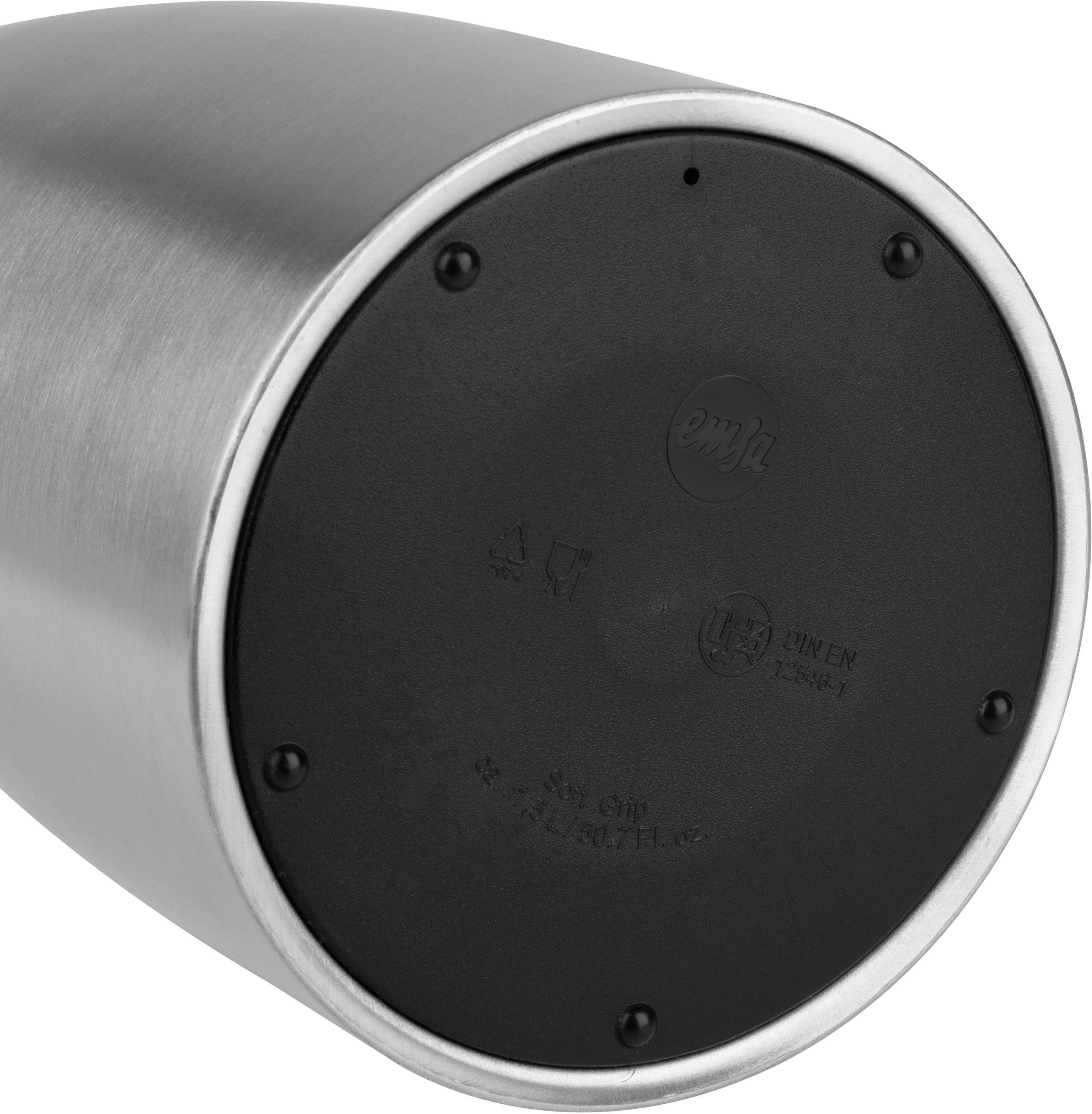 Emsa Thermoskan Soft grip Zacht grip handvat, 100% dicht, lekvrij, ruimtebesparend, roestvrij staal