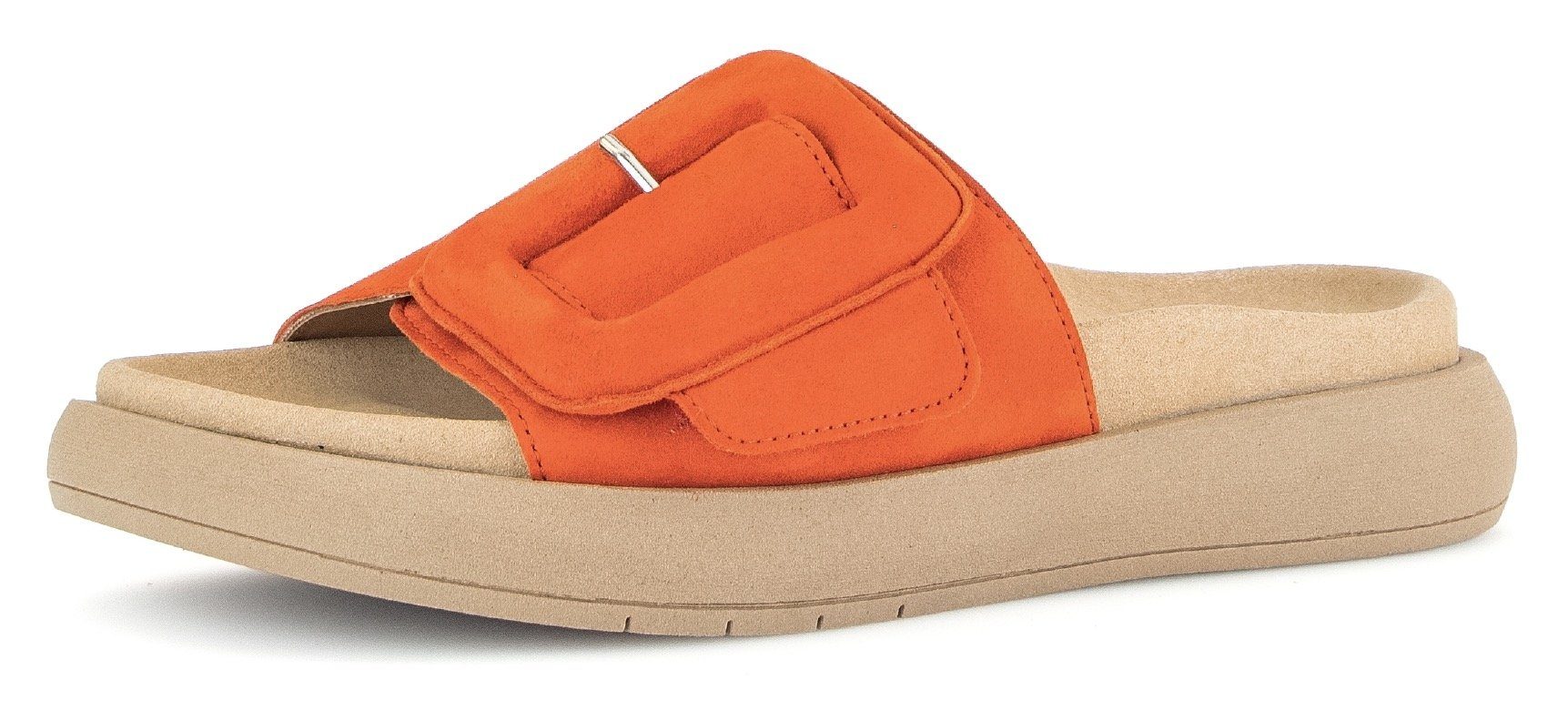 Gabor Slippers , plateau, zomerschoen, slippers met grote decoratieve gesp