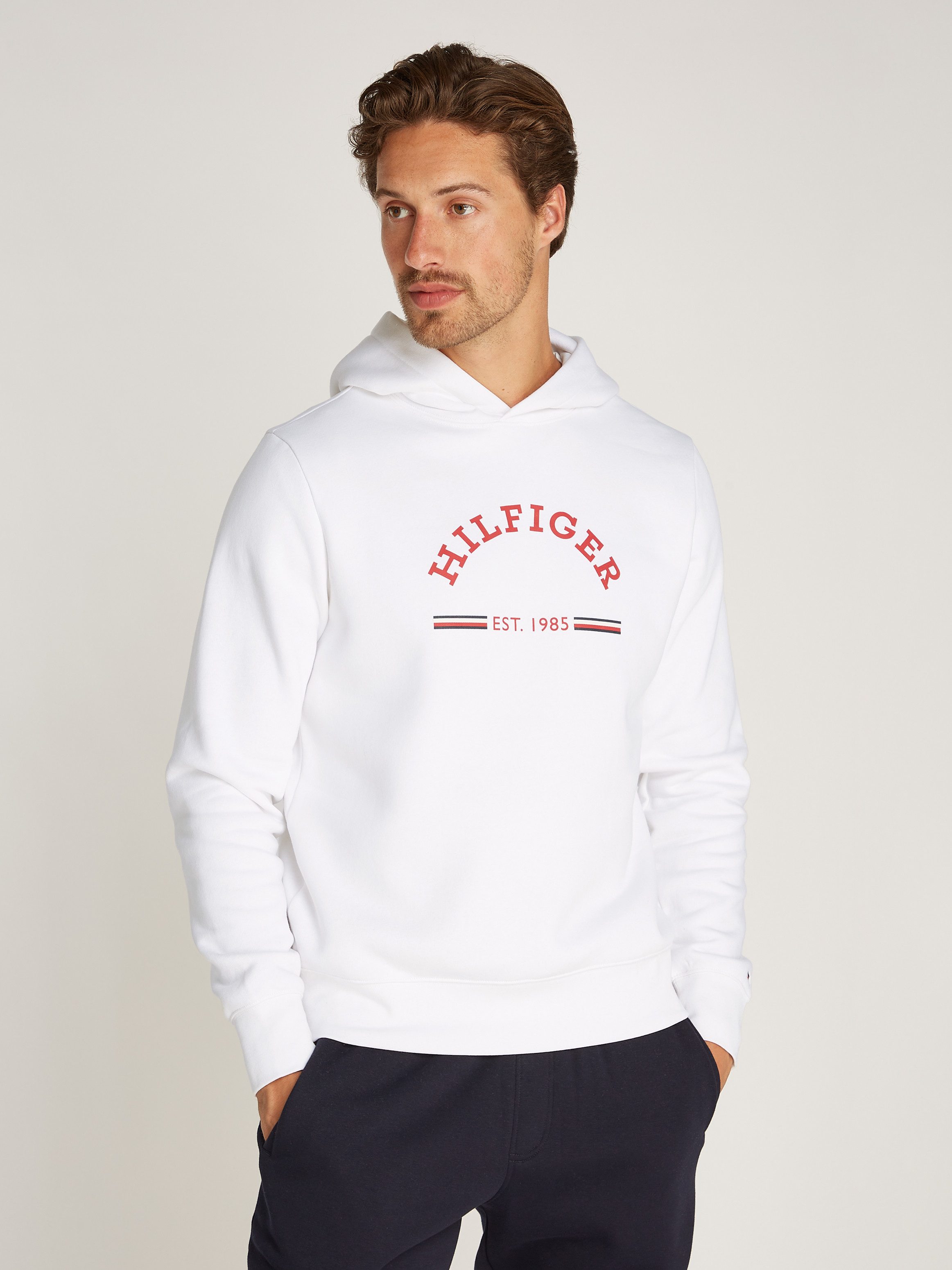 Tommy Hilfiger Hoodie ROUNDALL HOODY contrasterende merkprint