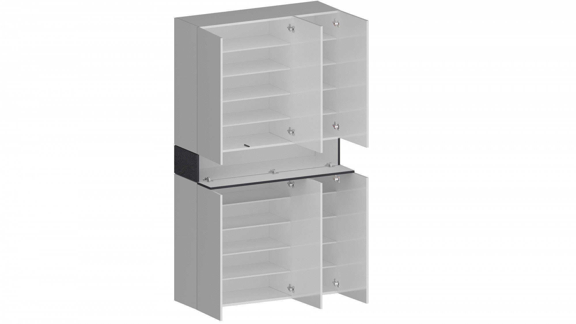 INOSIGN Schoenenkast Savona Hoogte 200cm, 12 inlegplanken, 21 vakken (1 stuk)