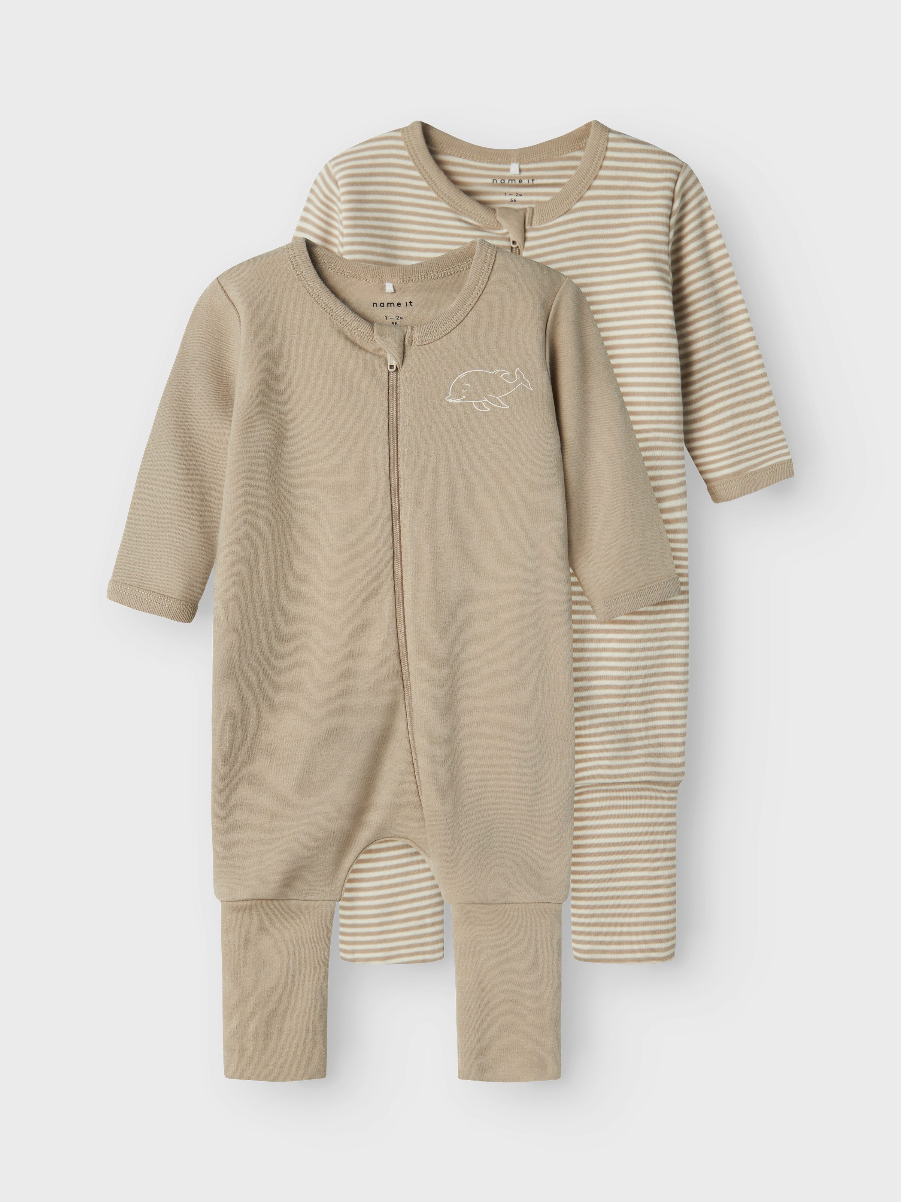 Name It Slaaponesie NBNNIGHTSUIT 2P ZIP FF Y D CORE 2 NOOS (set 2-delig)