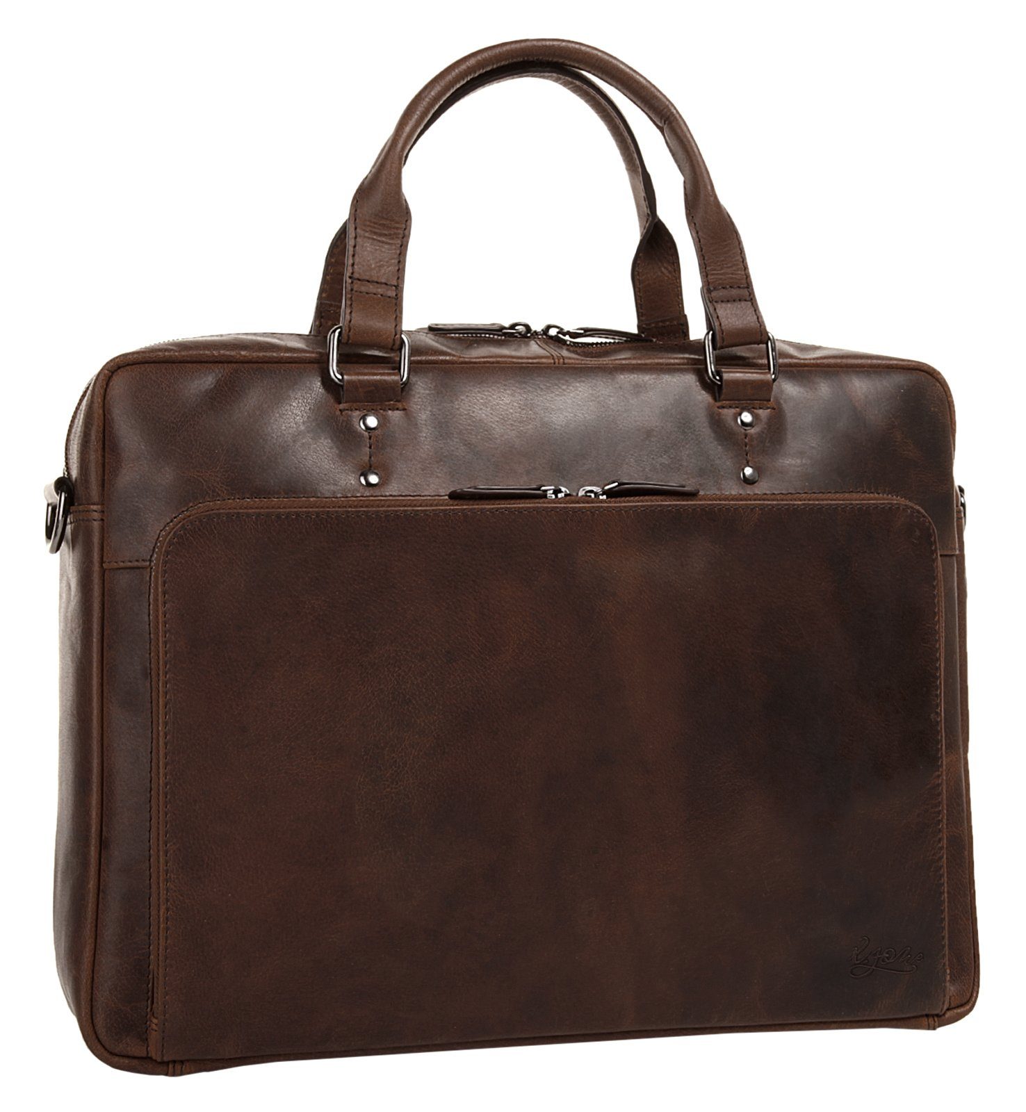 X-Zone Laptoptas echt leder