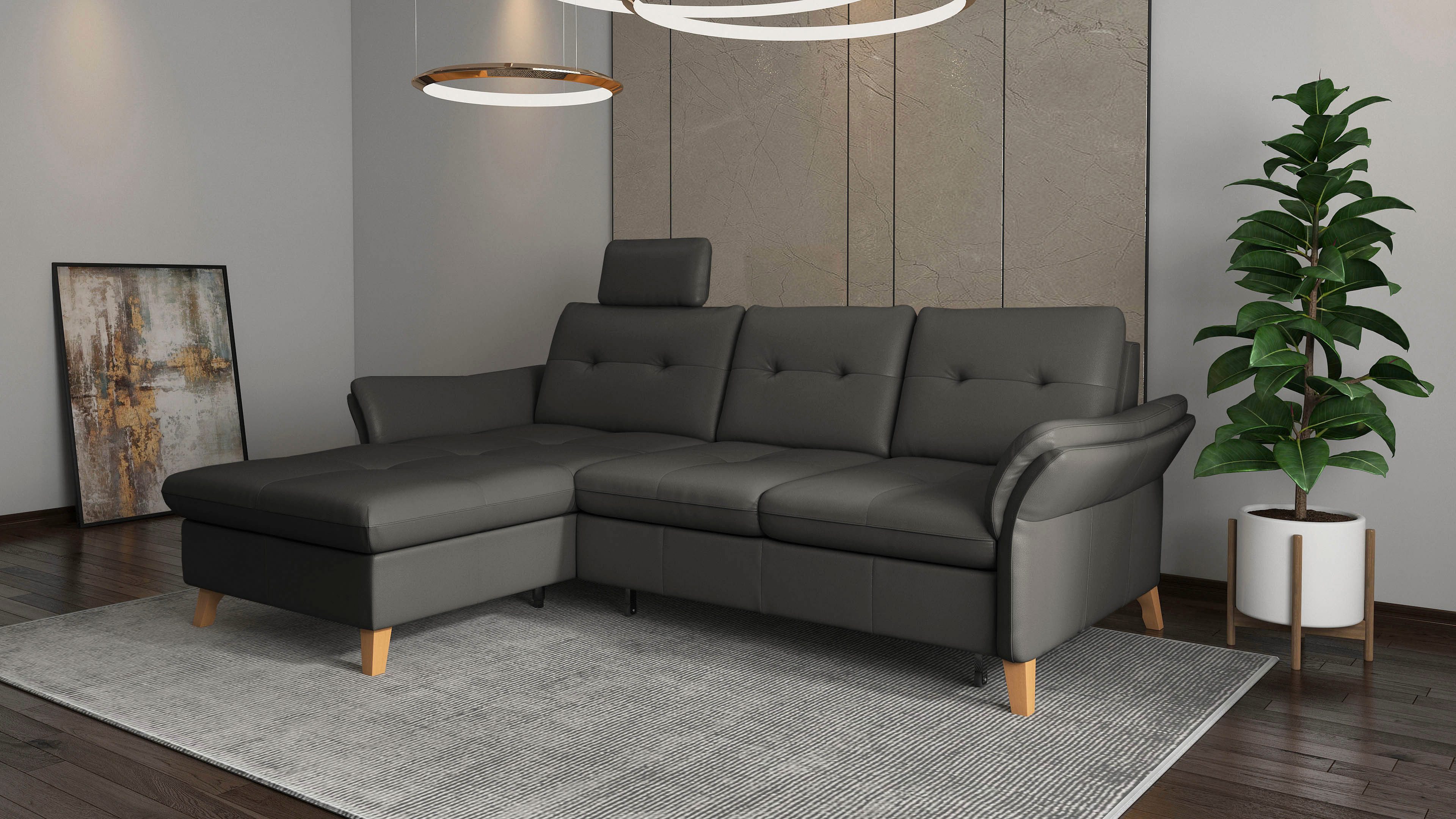 sit&more Hoekbank Göteborg Zitdiepteverstelling en binnenvering, naar keuze met slaapfunctie