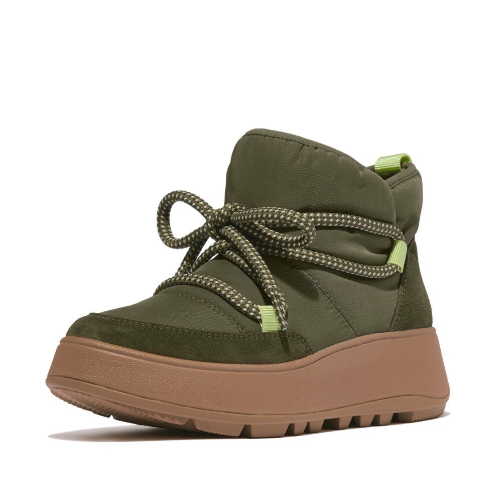 Fitflop Winterlaarzen F-MODE Sneeuwlaarzen, winterlaarzen met modieuze vetersluiting, smalle vorm
