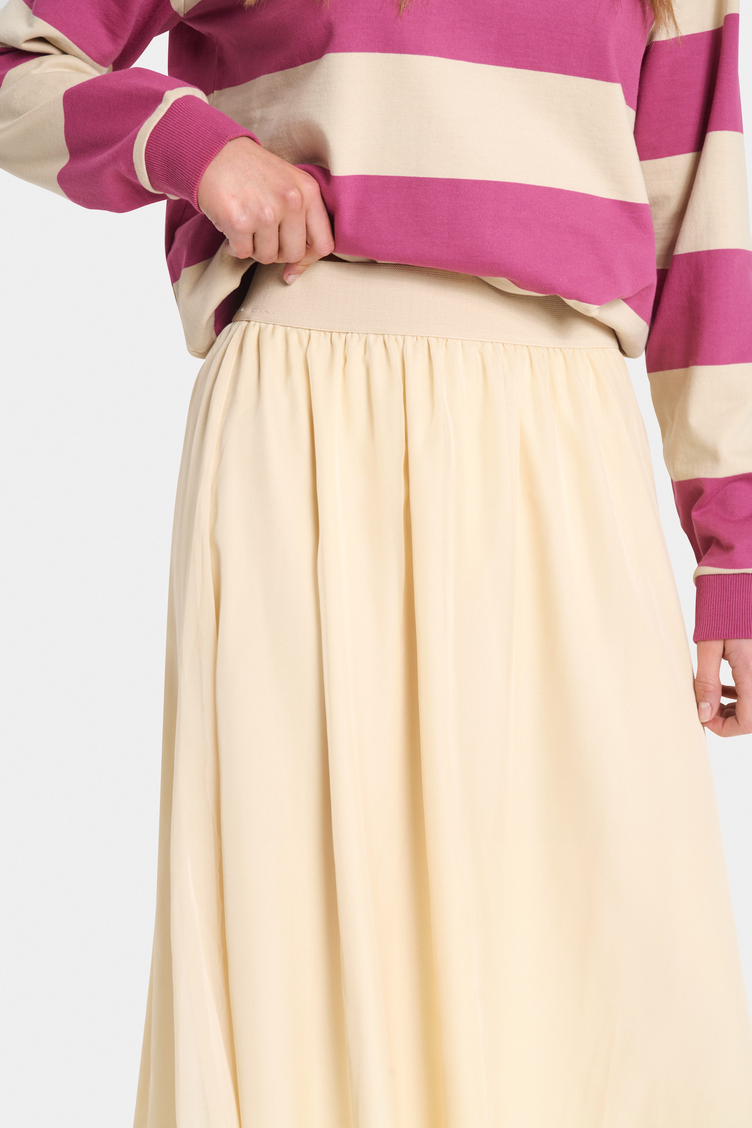 Saint Tropez Midirok CoralSZ Skirt gemaakt van chiffon
