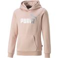 puma hoodie ess+ logo hoodie fl g roze