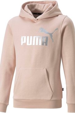 puma hoodie ess+ logo hoodie fl g roze