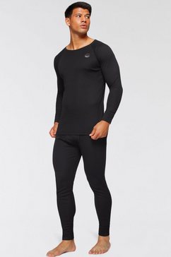 polarino thermo-onderhemd "skikleding-set", ski-ondergoed (set, met thermo-onderbroek) zwart