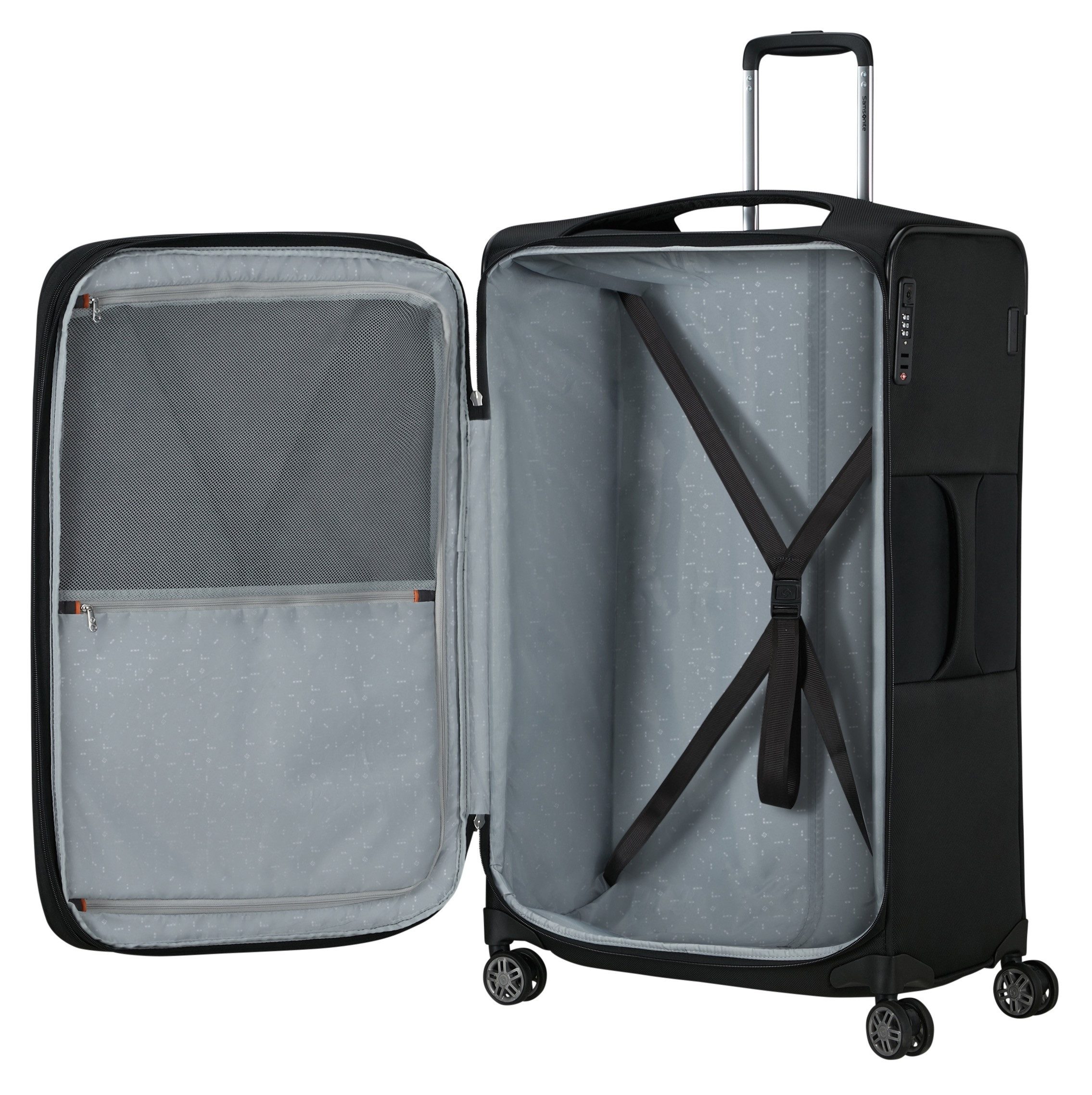 Samsonite Zachte bagage trolley RE-LITE, verschillende maten en kleuren Reiskoffer TSA-slot stickervel volume uitbreiding laptopvak (set, 2 stuks, Met 2 pack cubes)