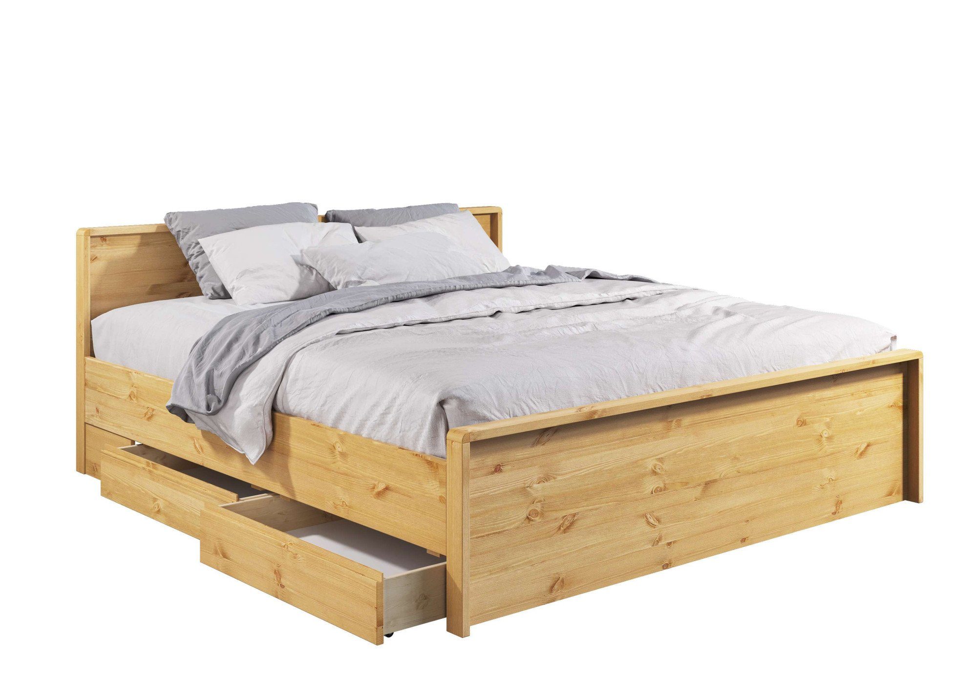 Home affaire Bedlade Luven van massief grenen, 2 stuks, passen perfect onder het bed luven (2 stuks)