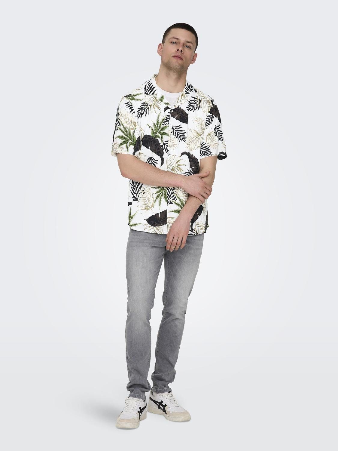 ONLY & SONS Hawaï-overhemd ONSWAYNE LIFE AOP SS VISCOSE SHIRT NOOS