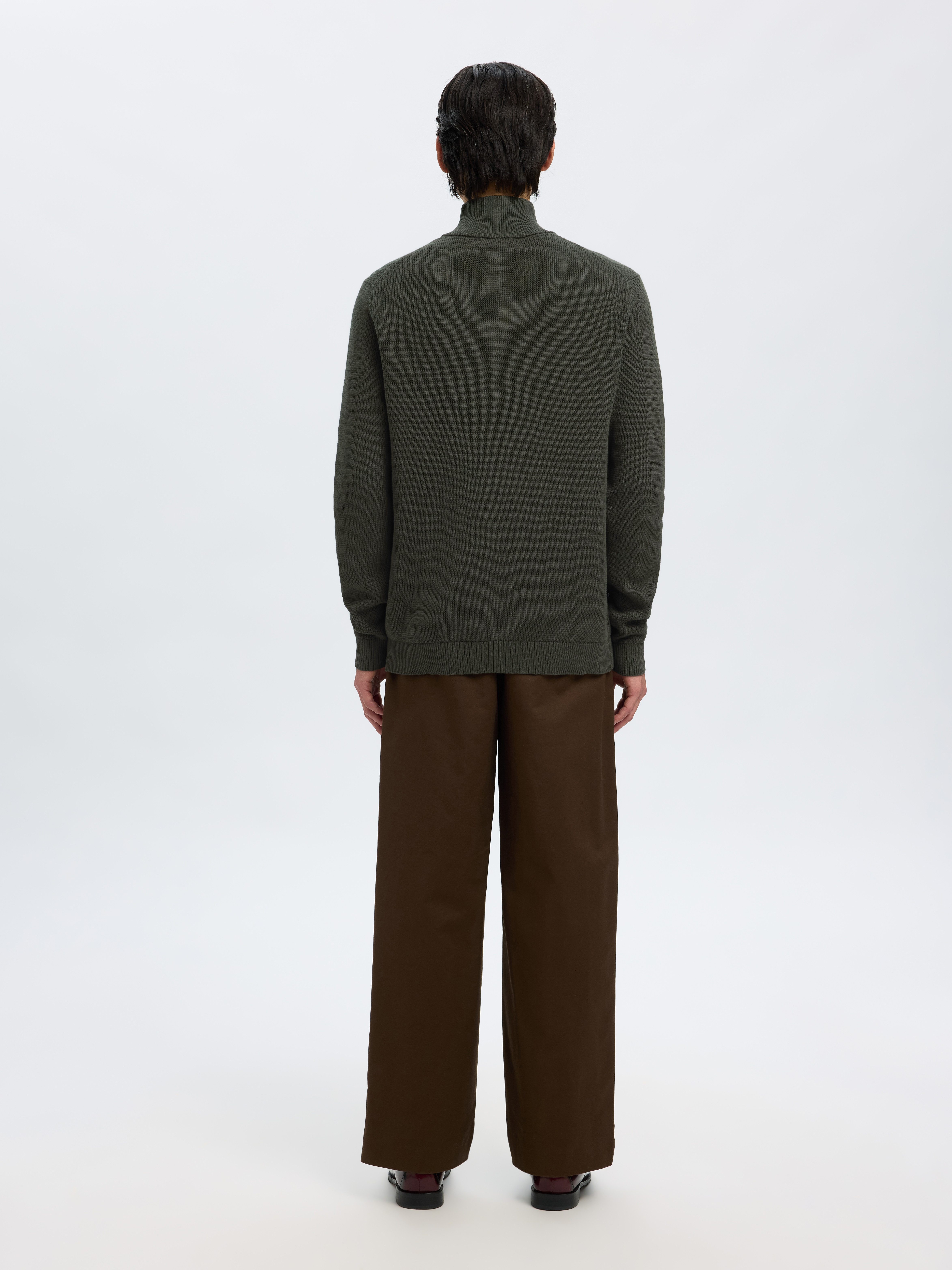 SELECTED HOMME Schipperstrui SLHDANE LS KNIT STRUCTURE HALF ZIP NOOS