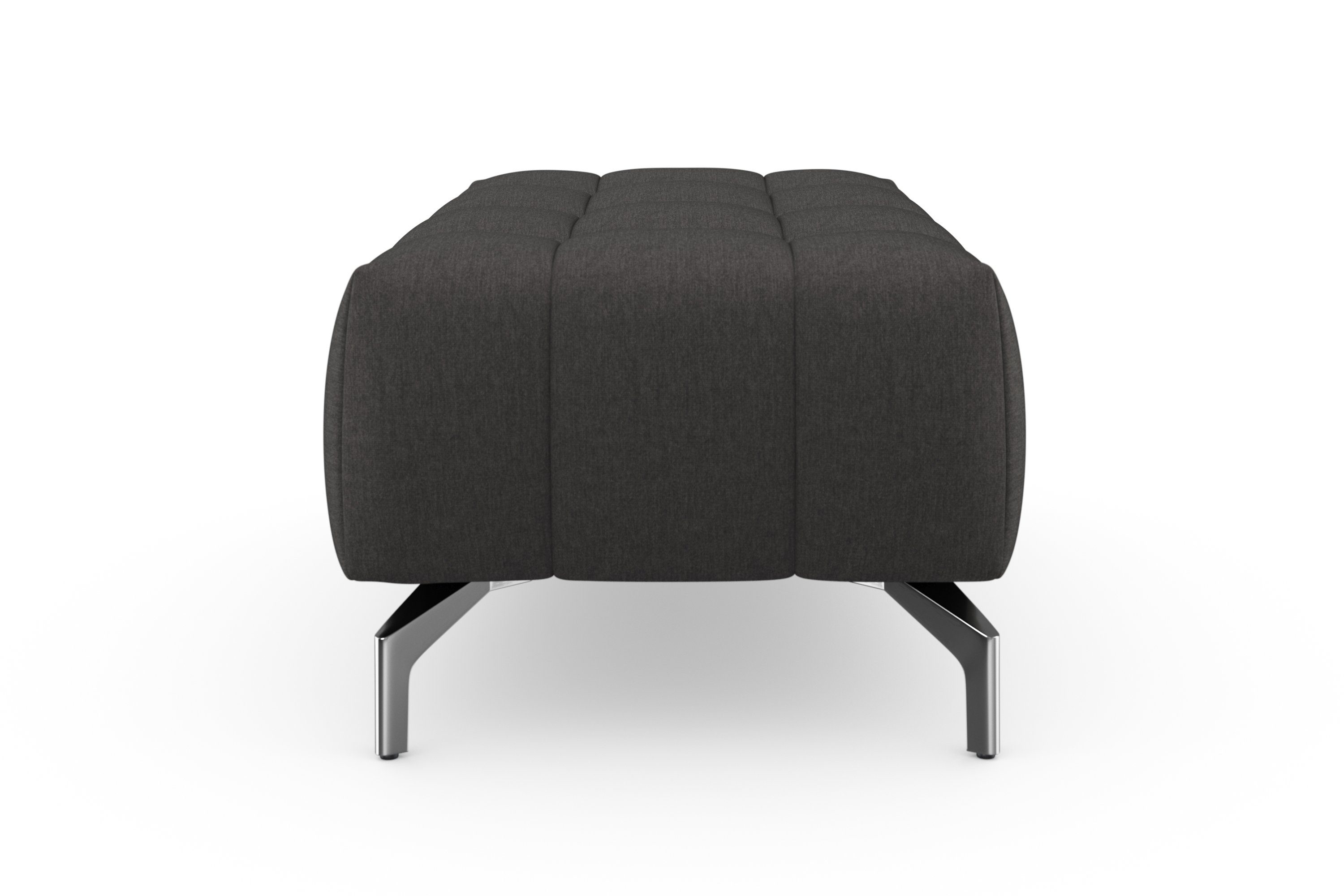 sit&more Hocker Blauw met zilverkleurige poten